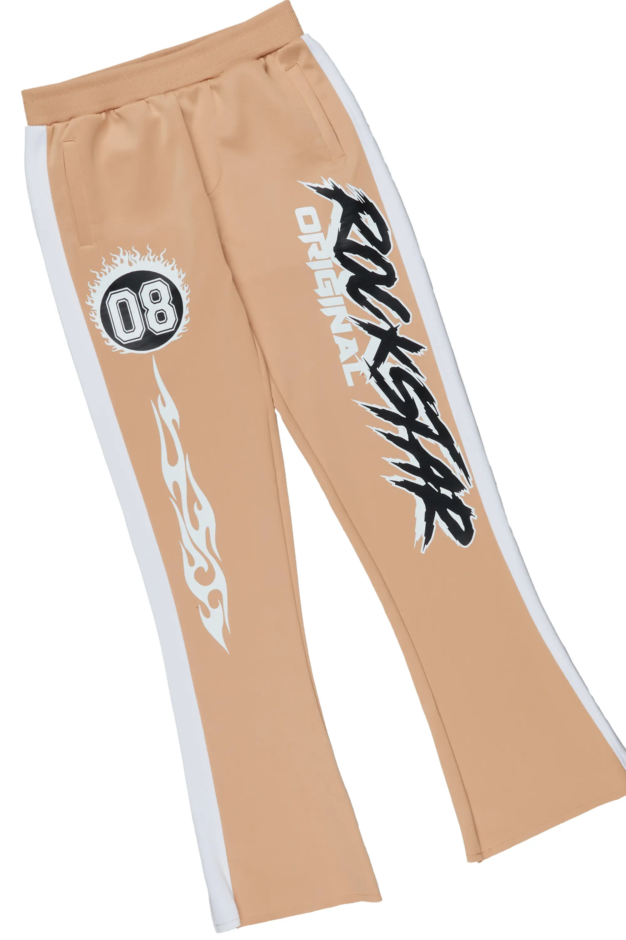 Boys Draven Beige Tricot Stacked Flare Track Set - Image 7