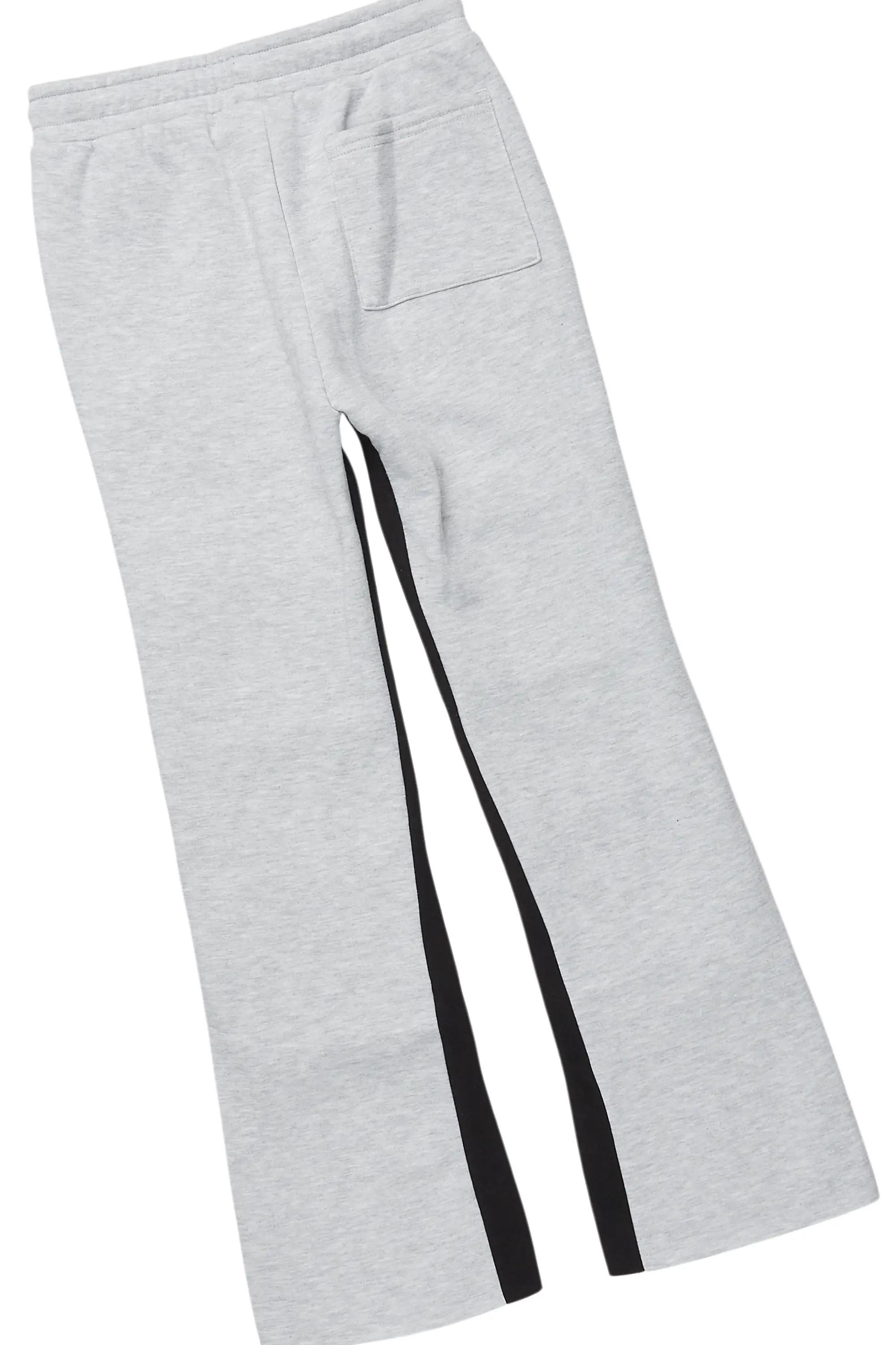 Boys Antoon Heather Grey T-Shirt Stacked Flare Set - Image 4