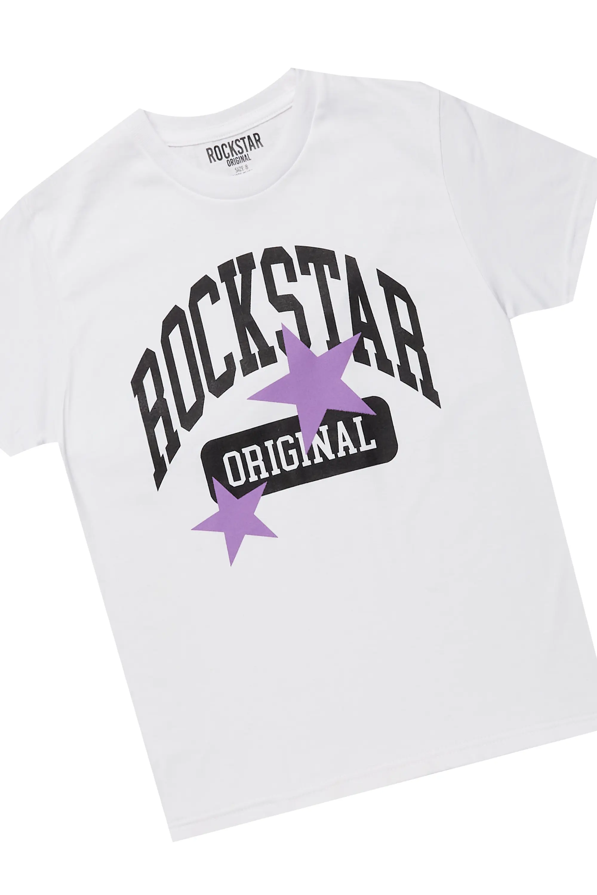 Boys Mallor Purple/White T-Shirt Stacked Set - Image 2