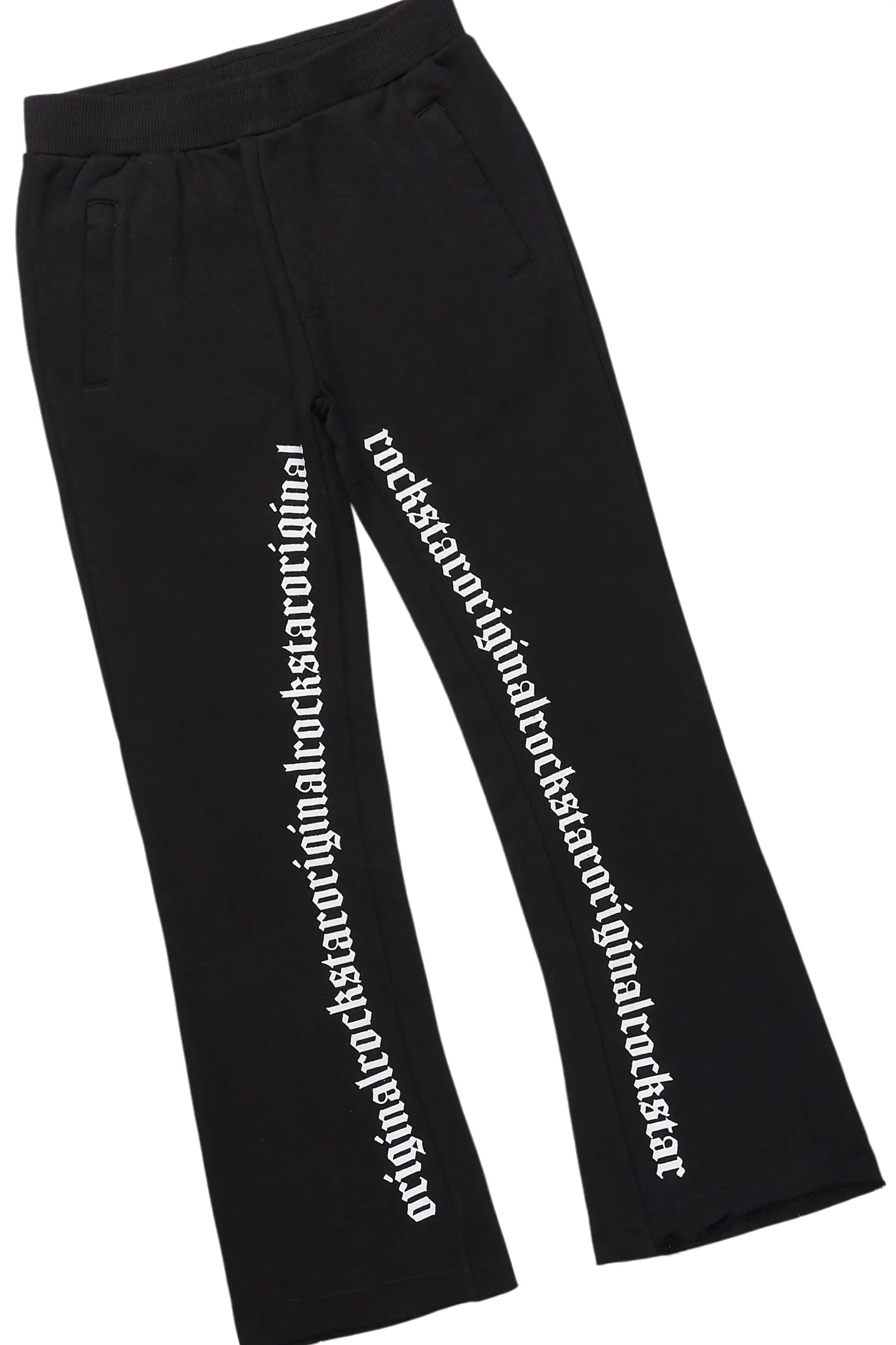 Boys Freedom Black T-Shirt/Stacked Flare Pant Set - Image 3