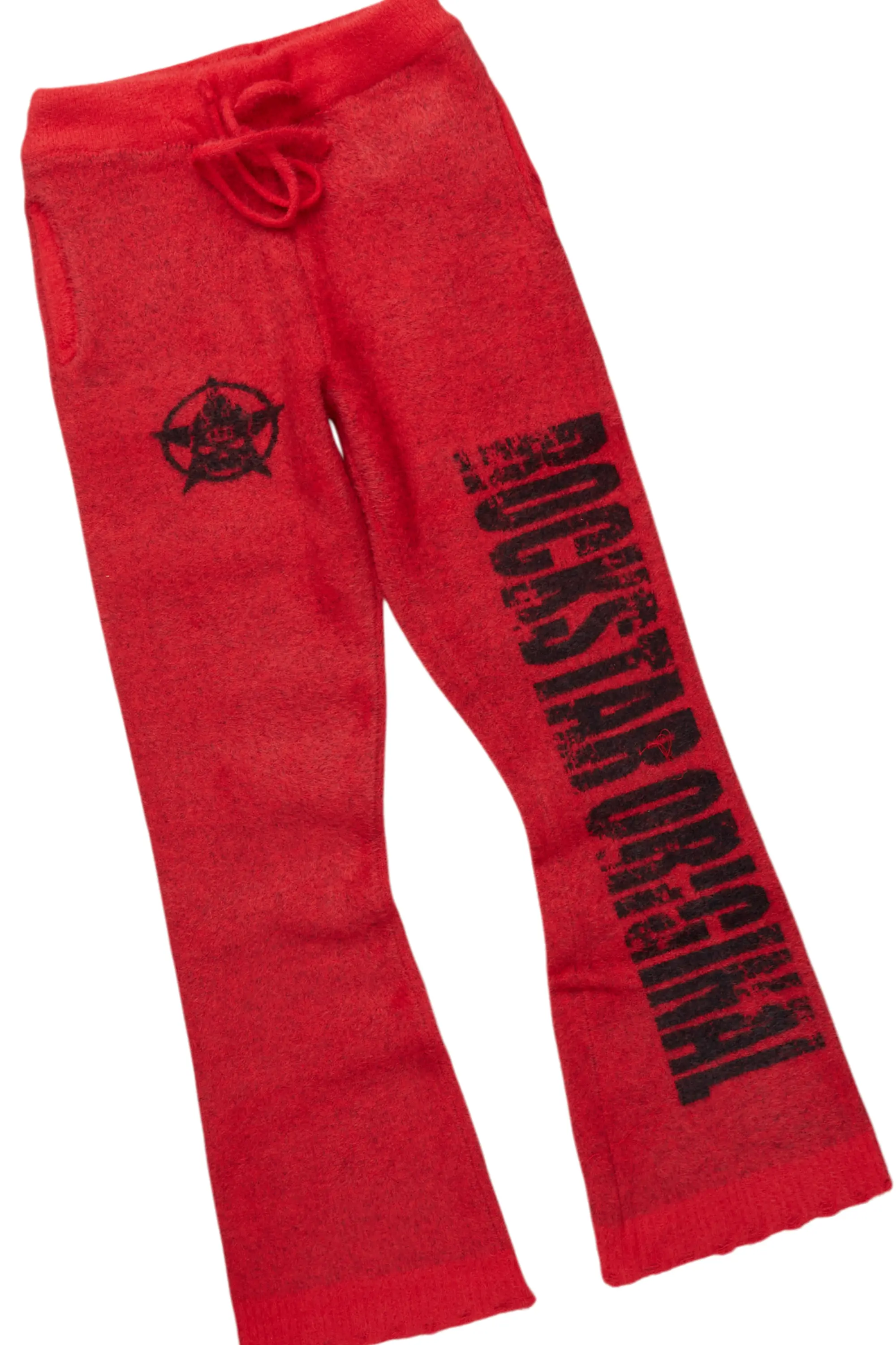 Boys Freedom White/Red T-Shirt/Stacked Flare Mohair Pant Set - Image 3