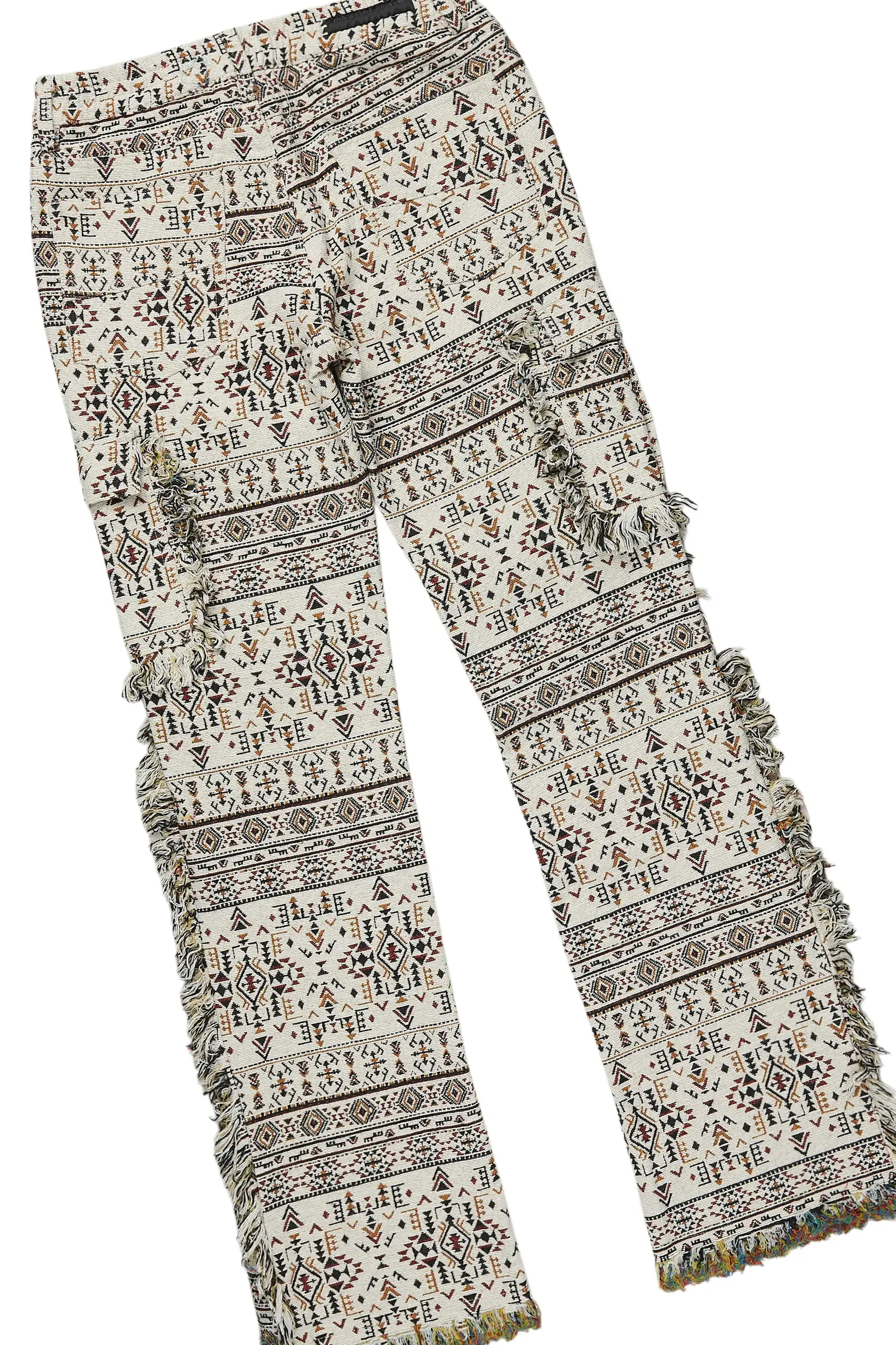 Girls Isla Maroon Hoodie/Stacked Flare Jean Set - Image 4