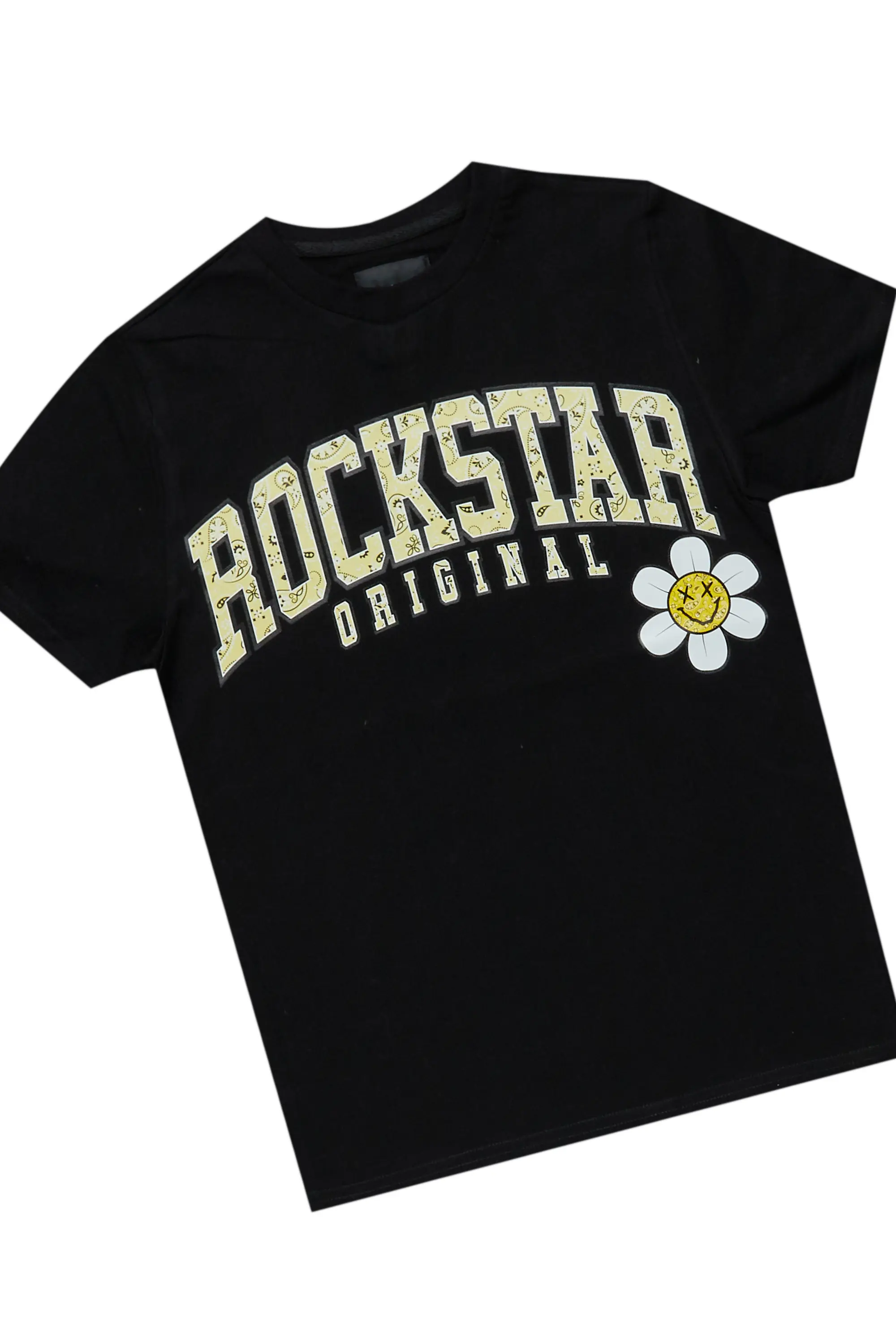 Girls Amelia Black/Camo T-Shirt/Stacked Flare Jean Set - Image 5