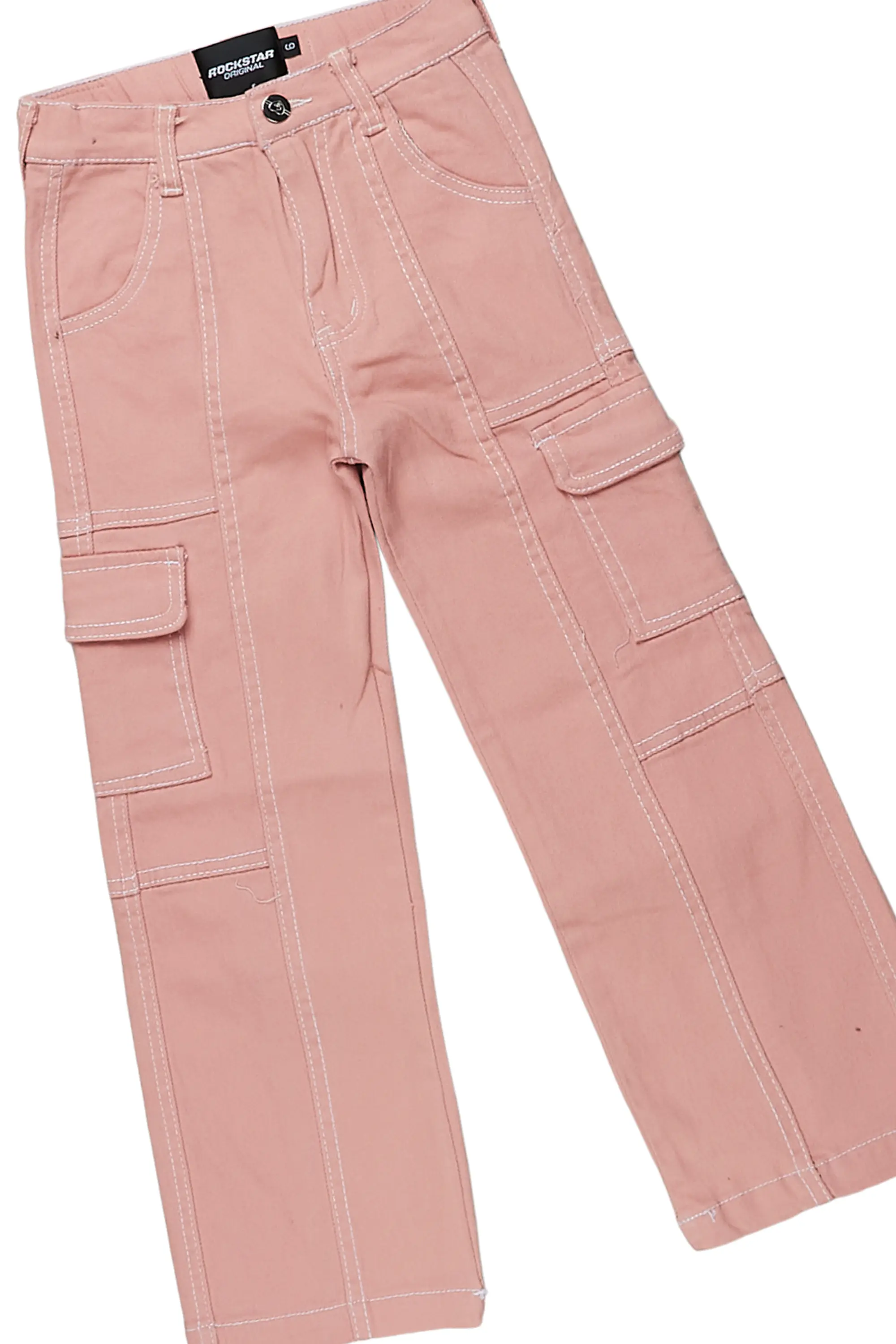 Girls Karasi White/Pink T-Shirt/Jean Set - Image 9