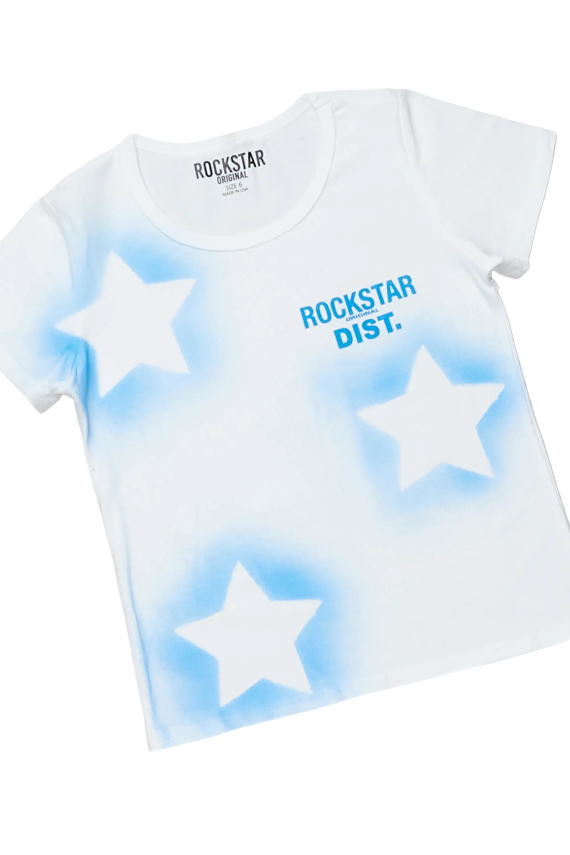 Girls Danna White T-Shirt Flare Jean Set - Image 7