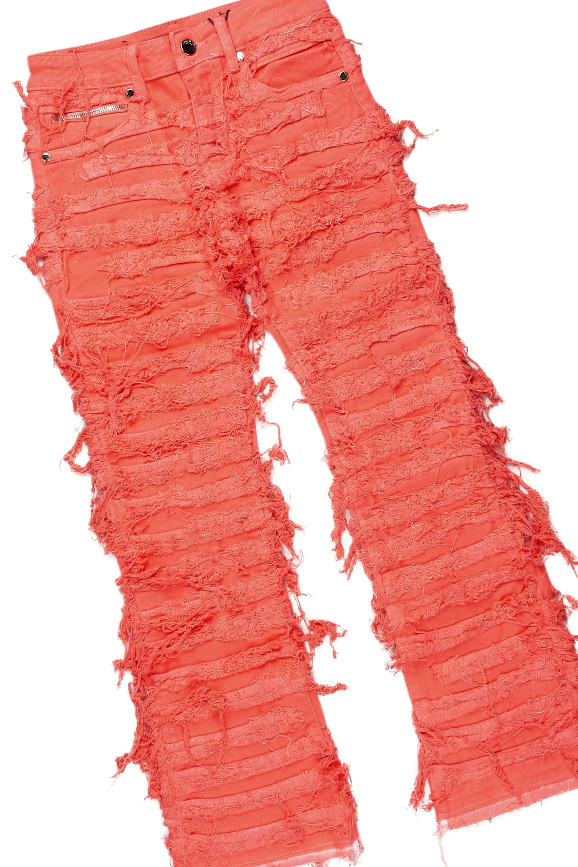 Girls Kona Coral T-Shirt/Stacked Flare Jean Set - Image 3