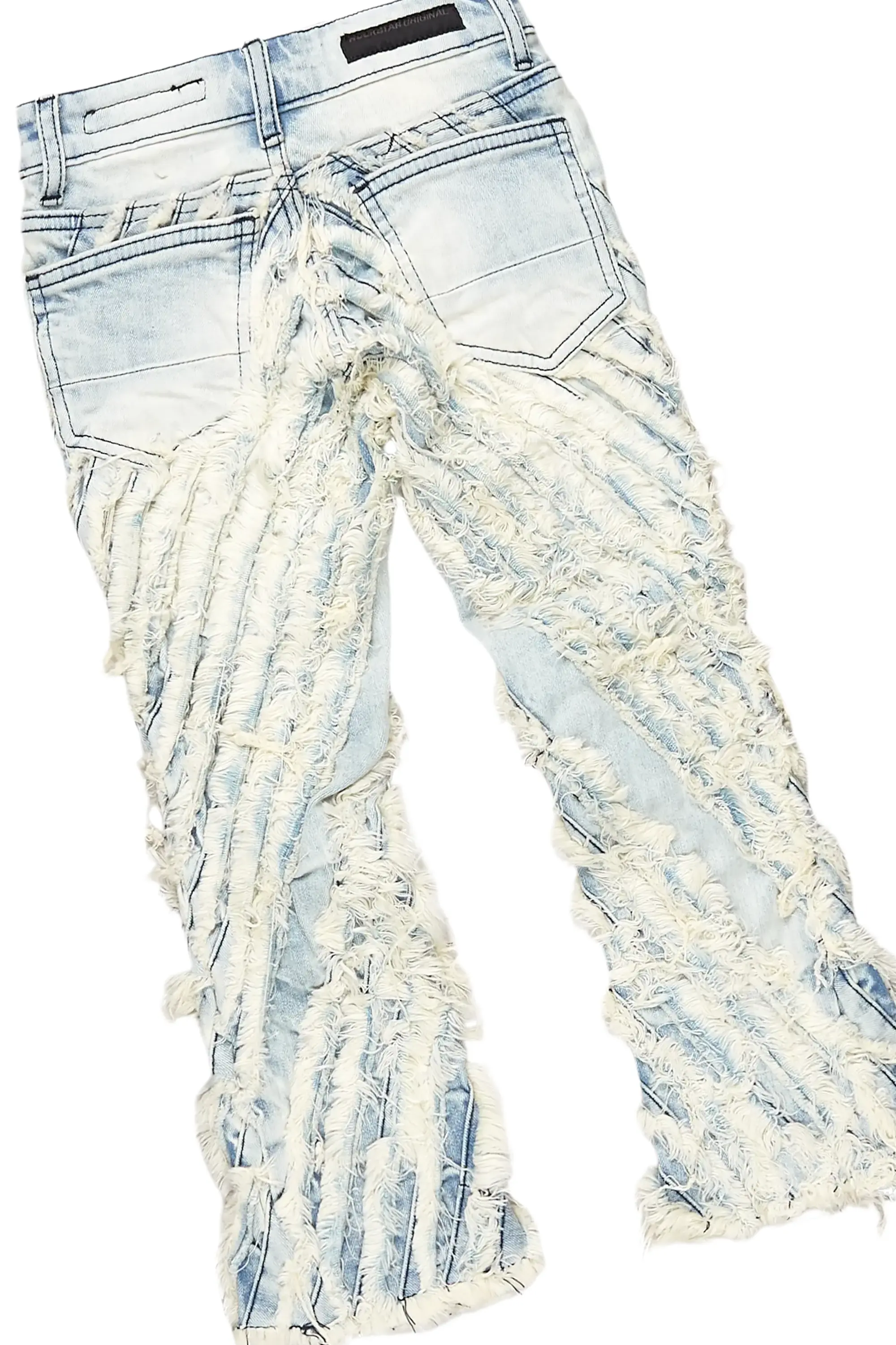 Girls Kammy Grey Hoodie/Stacked Flare Jean Set - Image 5