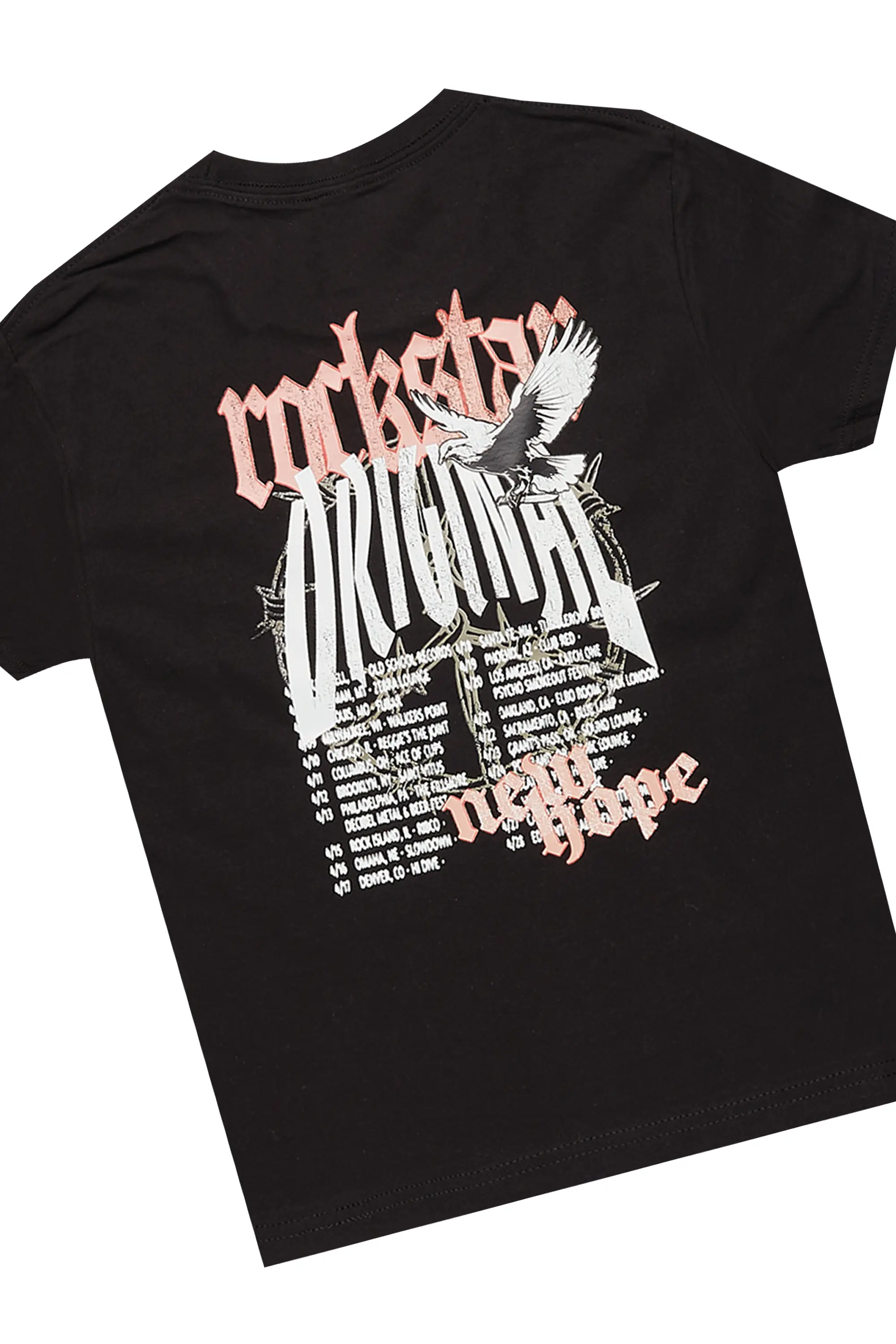Girls Burial Black T-Shirt/Baggy Fit Jean Set - Image 3