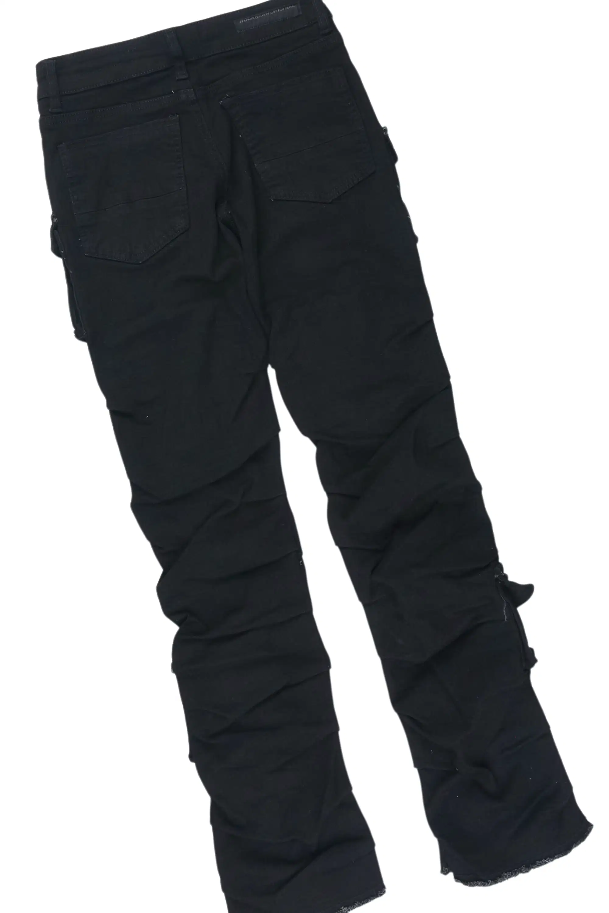 Girls Cassey Fuchsia/Black T-Shirt Stacked Jean Set - Image 4