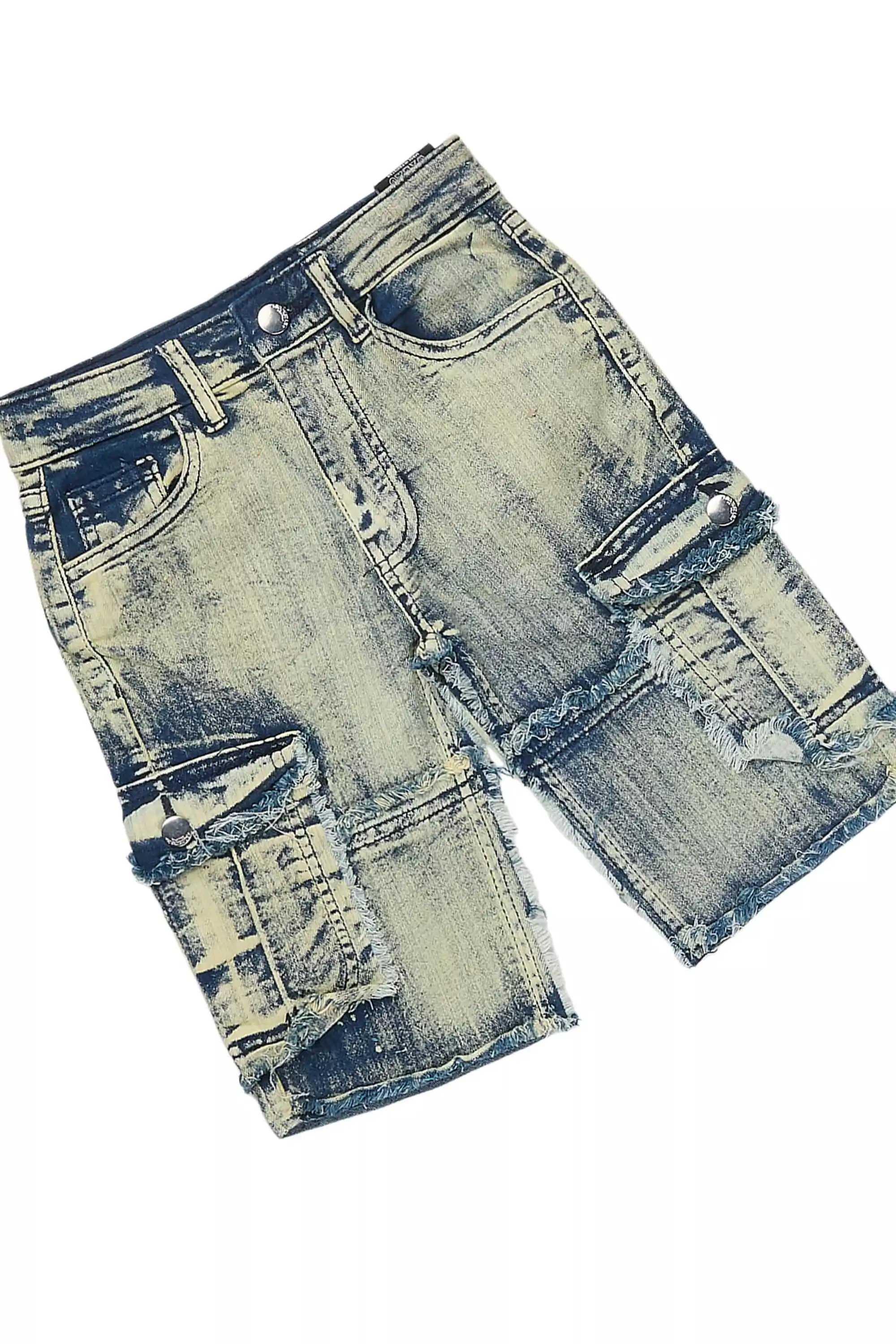 Girls Kammy Hot Pink T-Shirt/Denim Short Set - Image 3