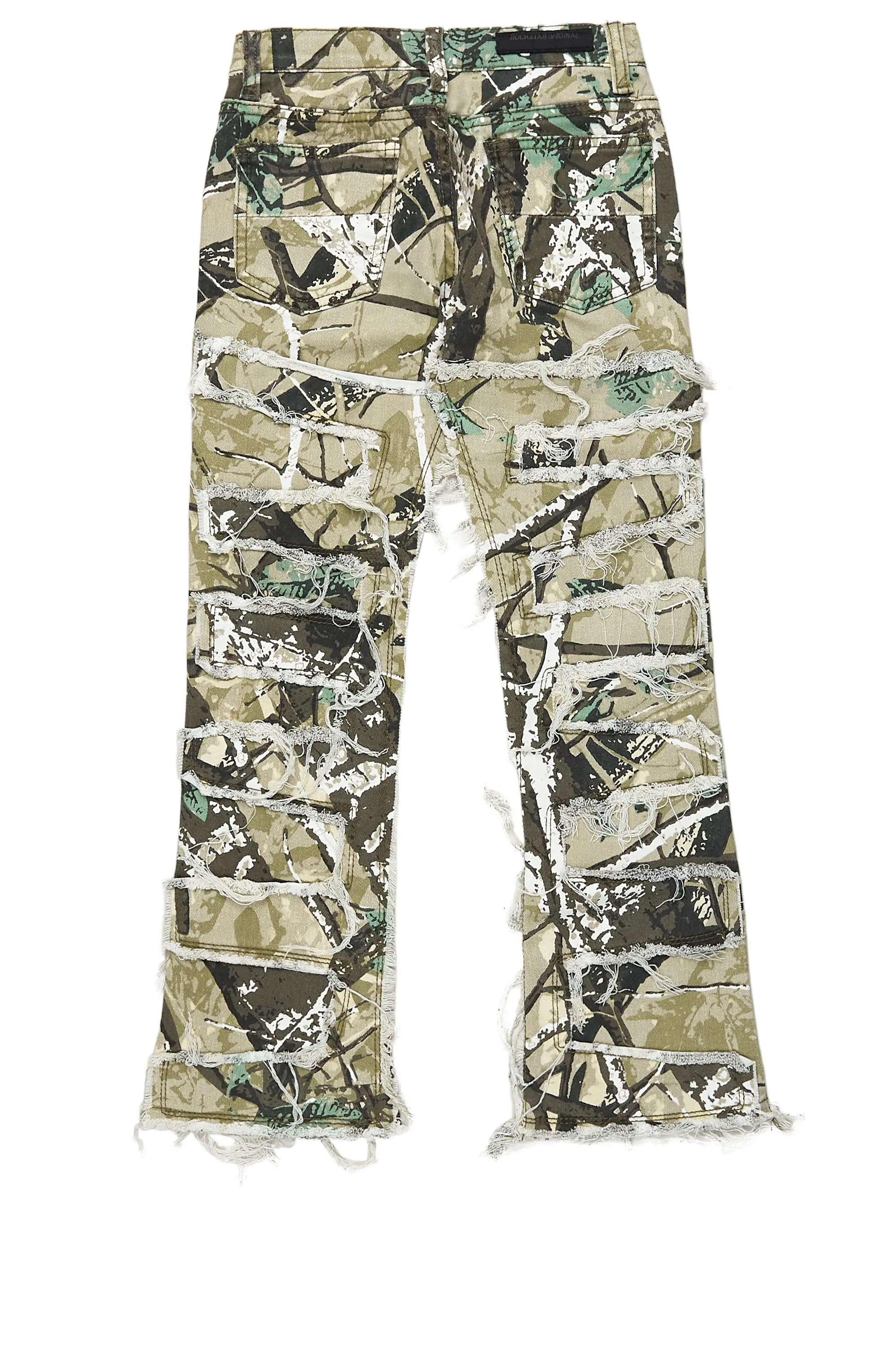 Girls Zariyah Tree Camo Stacked Flare Jean - Image 3