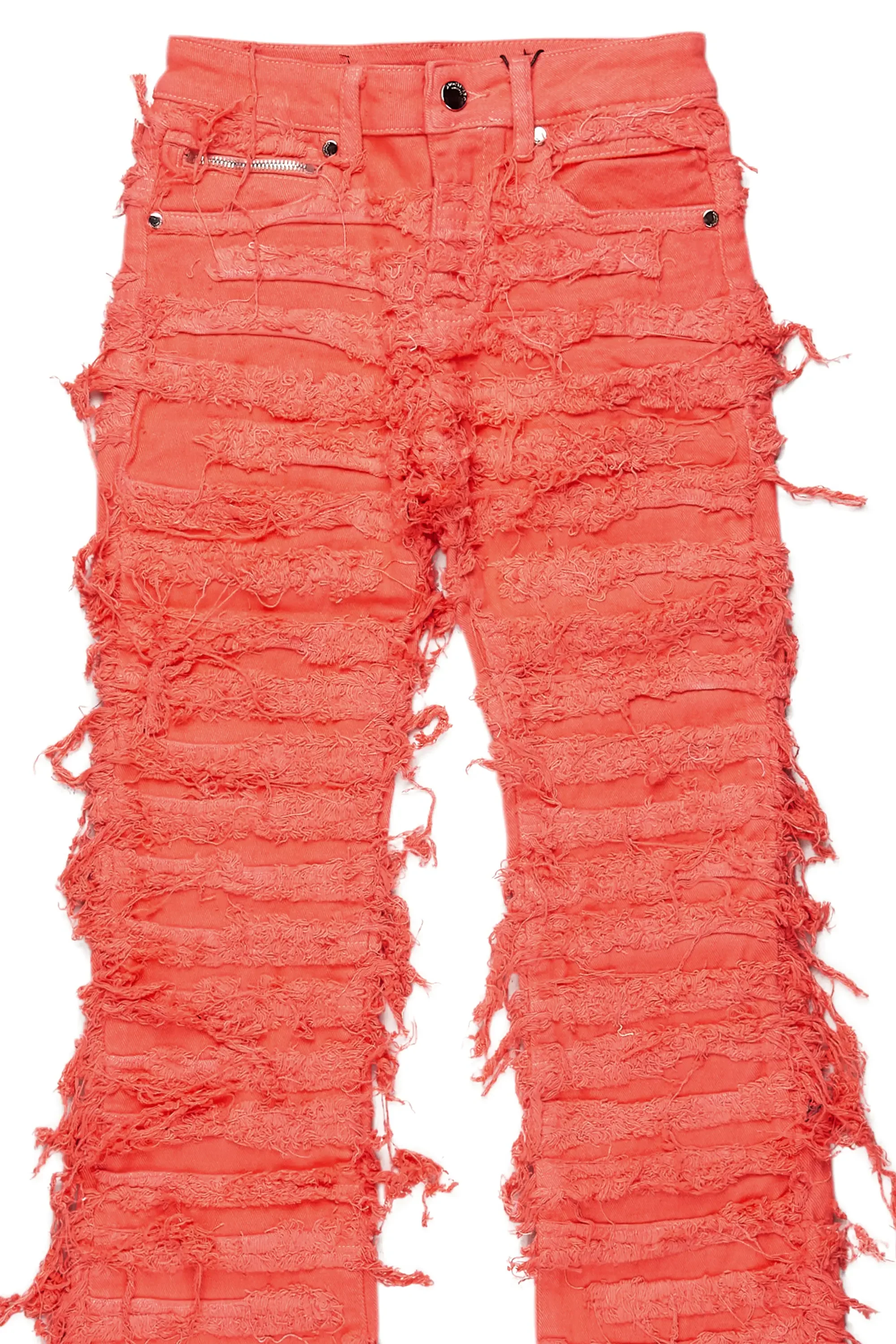 Girls Bliss Coral Stacked Flare Jean - Image 2