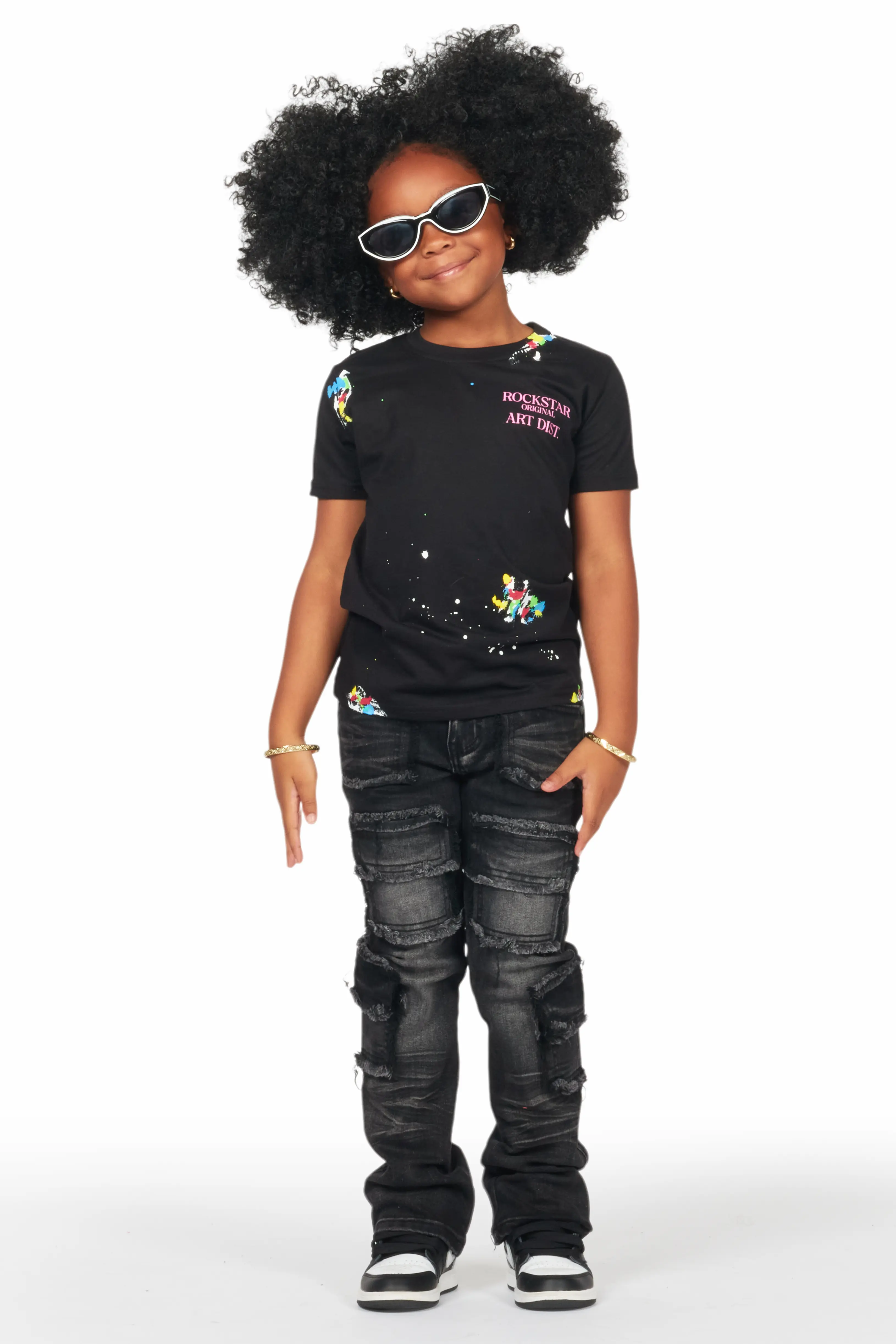 Girls Tyra Dark Grey Skinny Fit Cargo Jean - Image 4