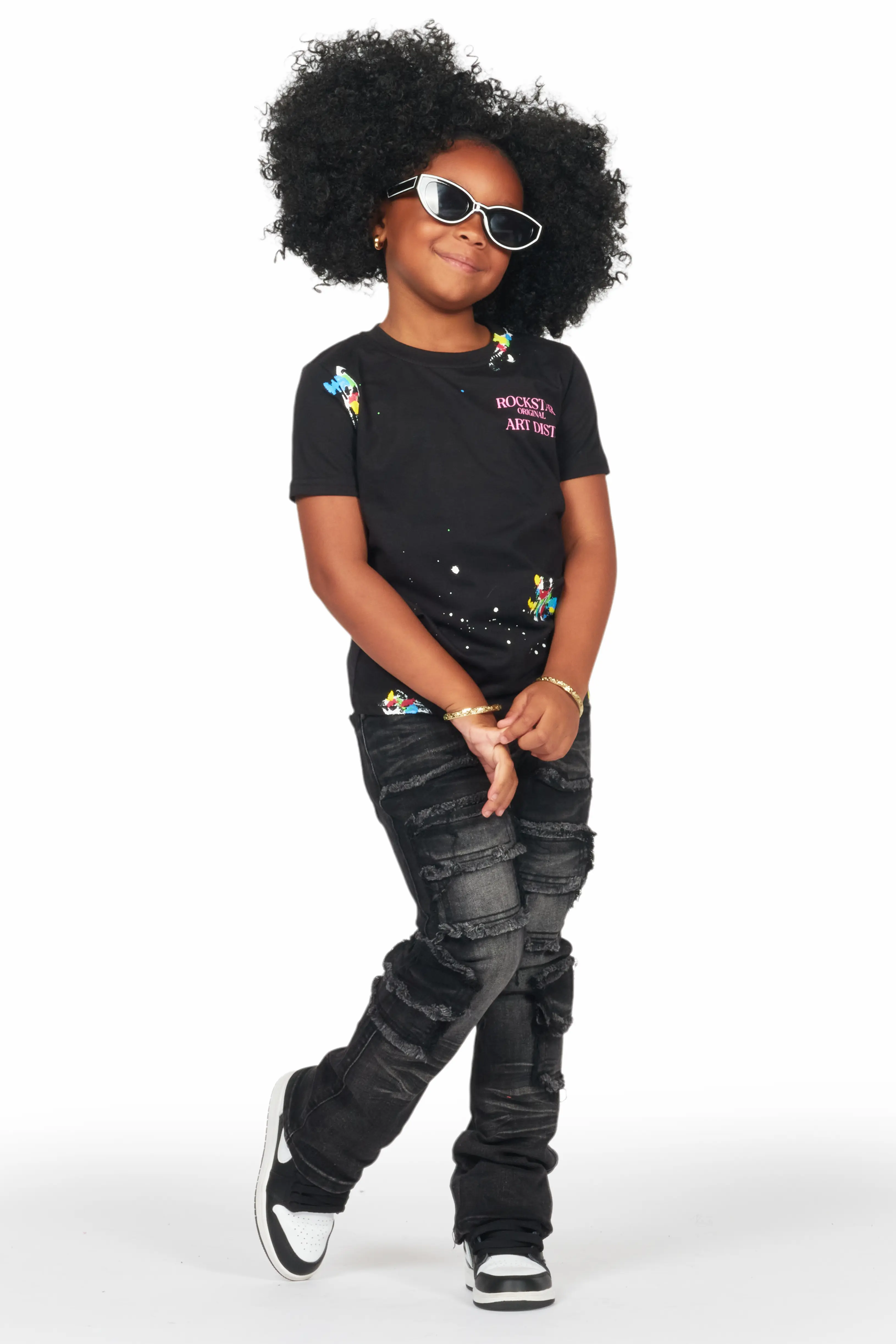 Girls Tyra Dark Grey Skinny Fit Cargo Jean - Image 5