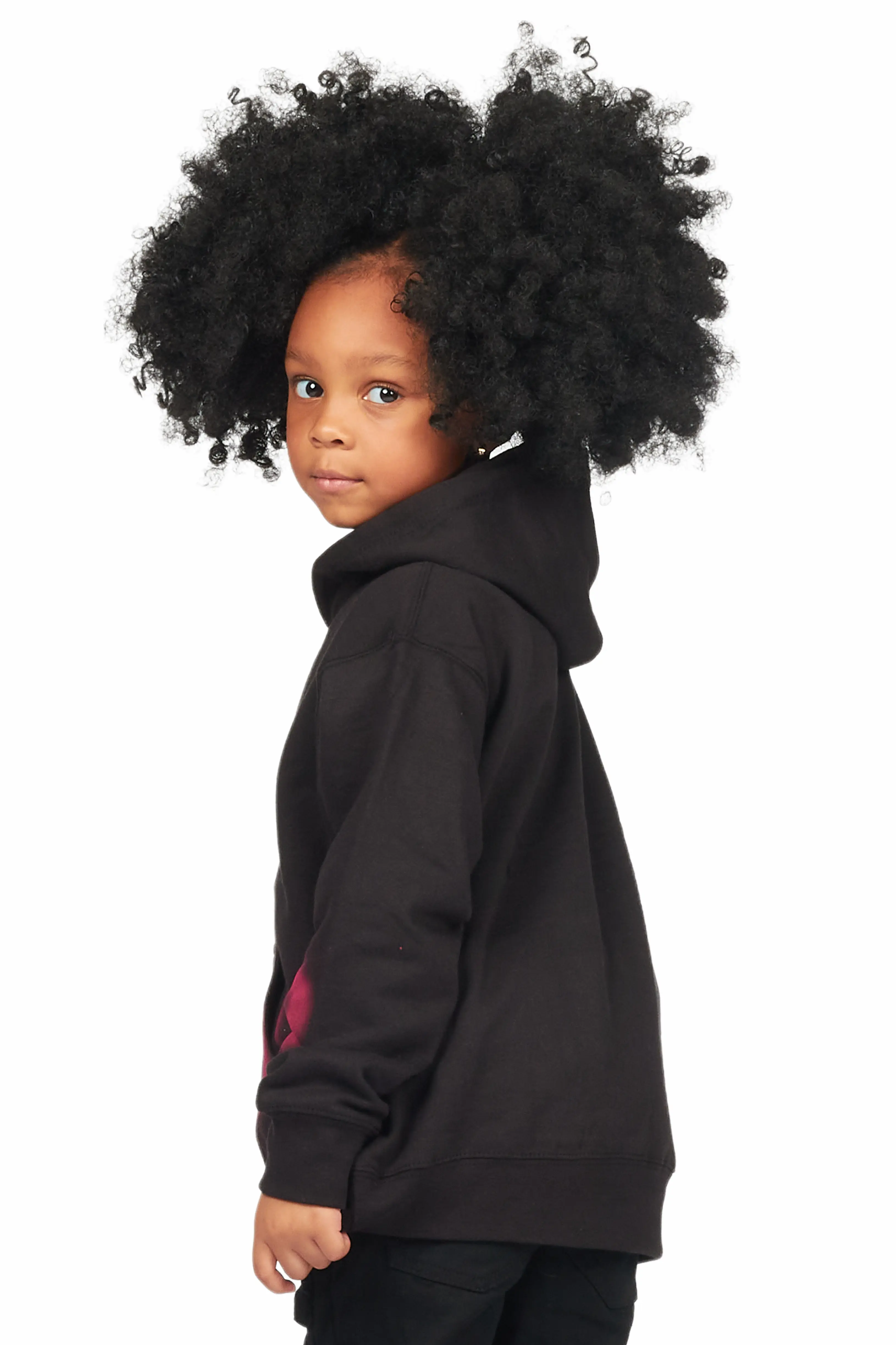 Girls Litta Black Graphic Hoodie - Image 3