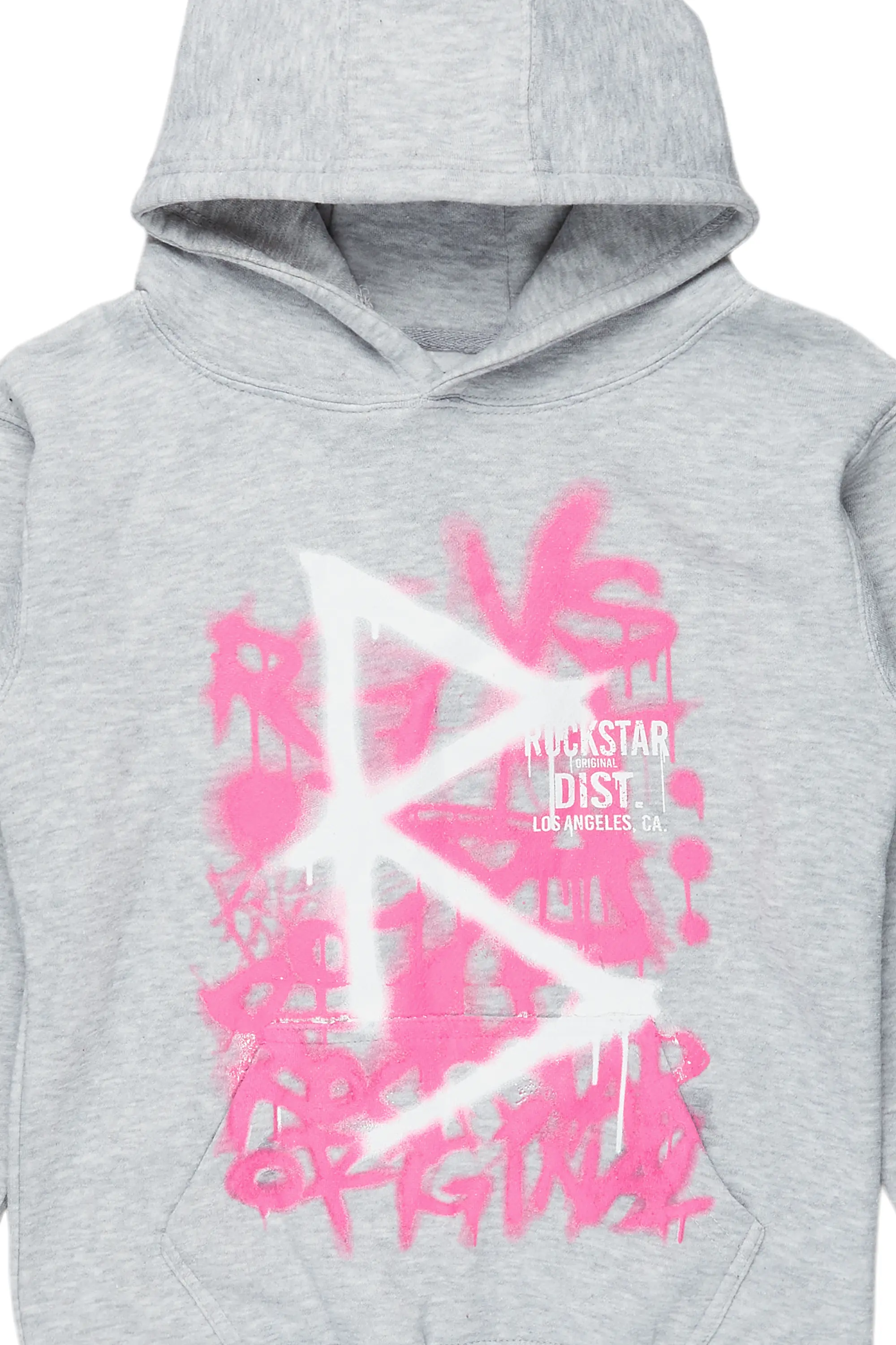 Girls Nahomy Grey Graphic Hoodie - Image 2