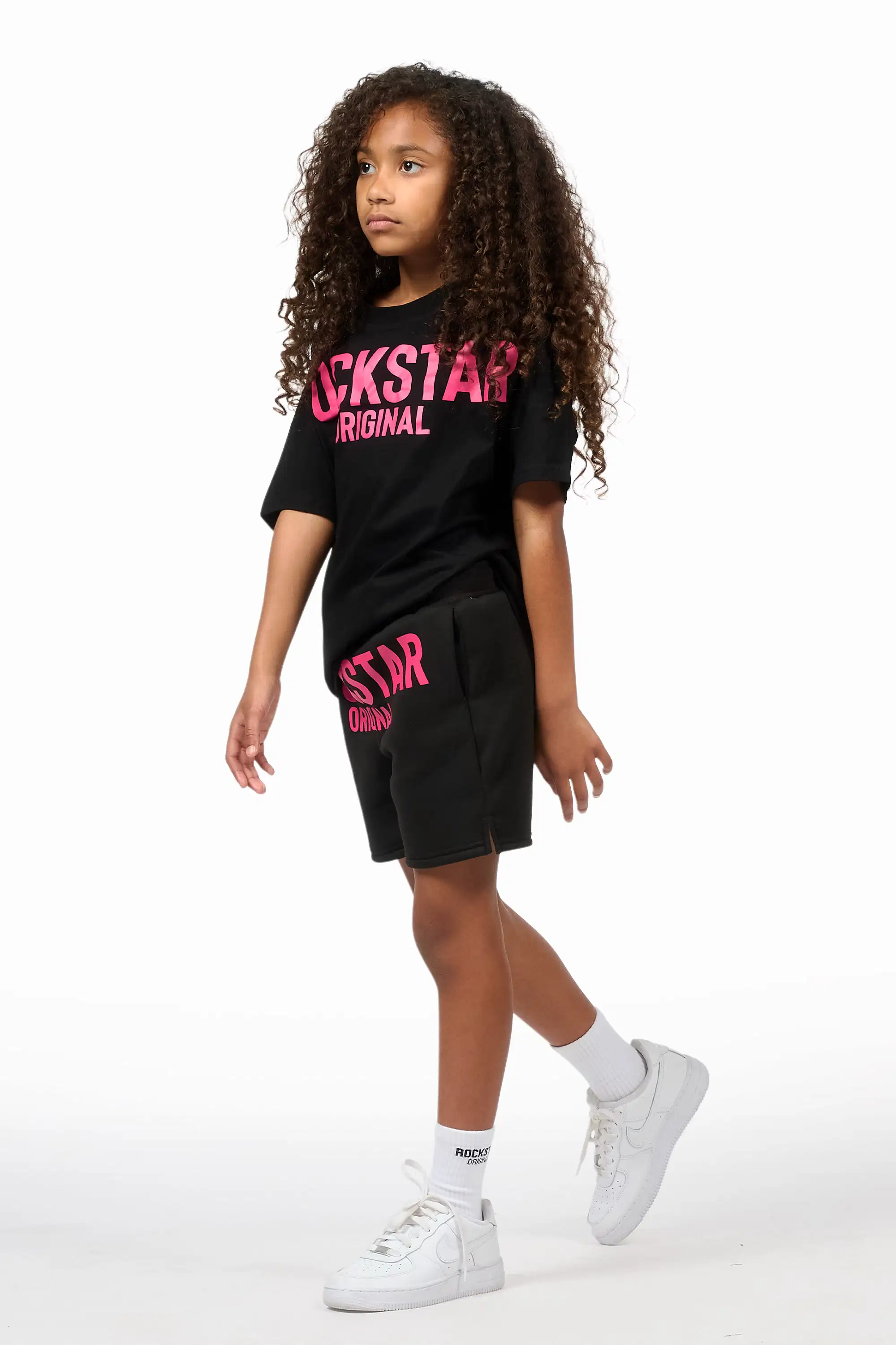 Girls Sabrina Black Short Set - Image 5