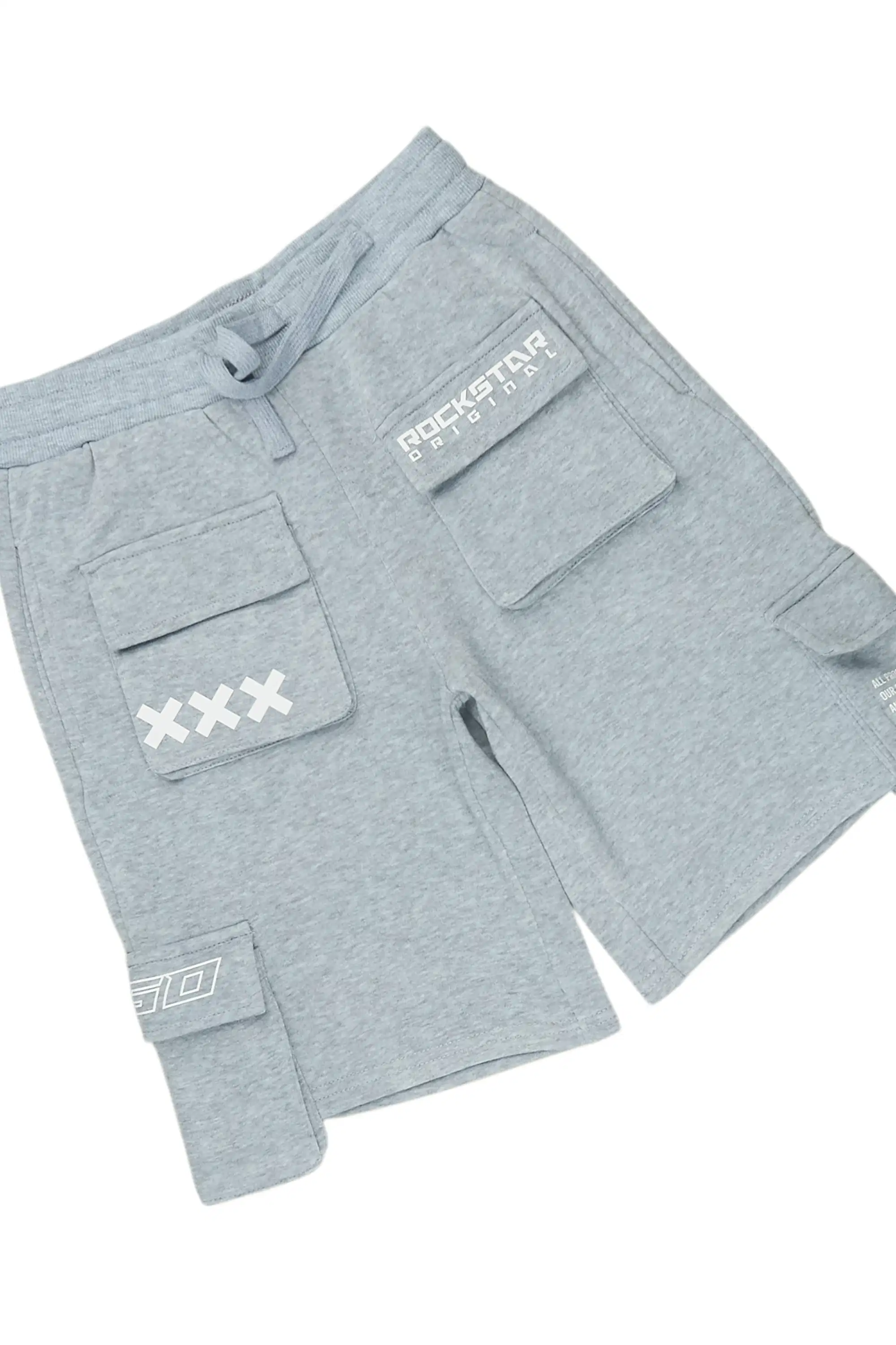 Girls Natanya Heather Grey Short Set - Image 3