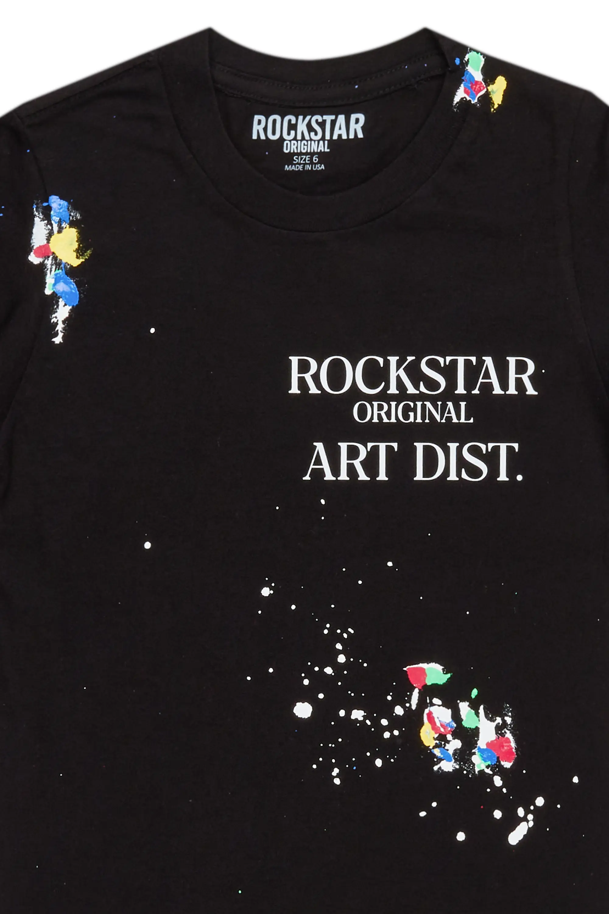 Girls Palmira Black Graphic T-Shirt - Image 3