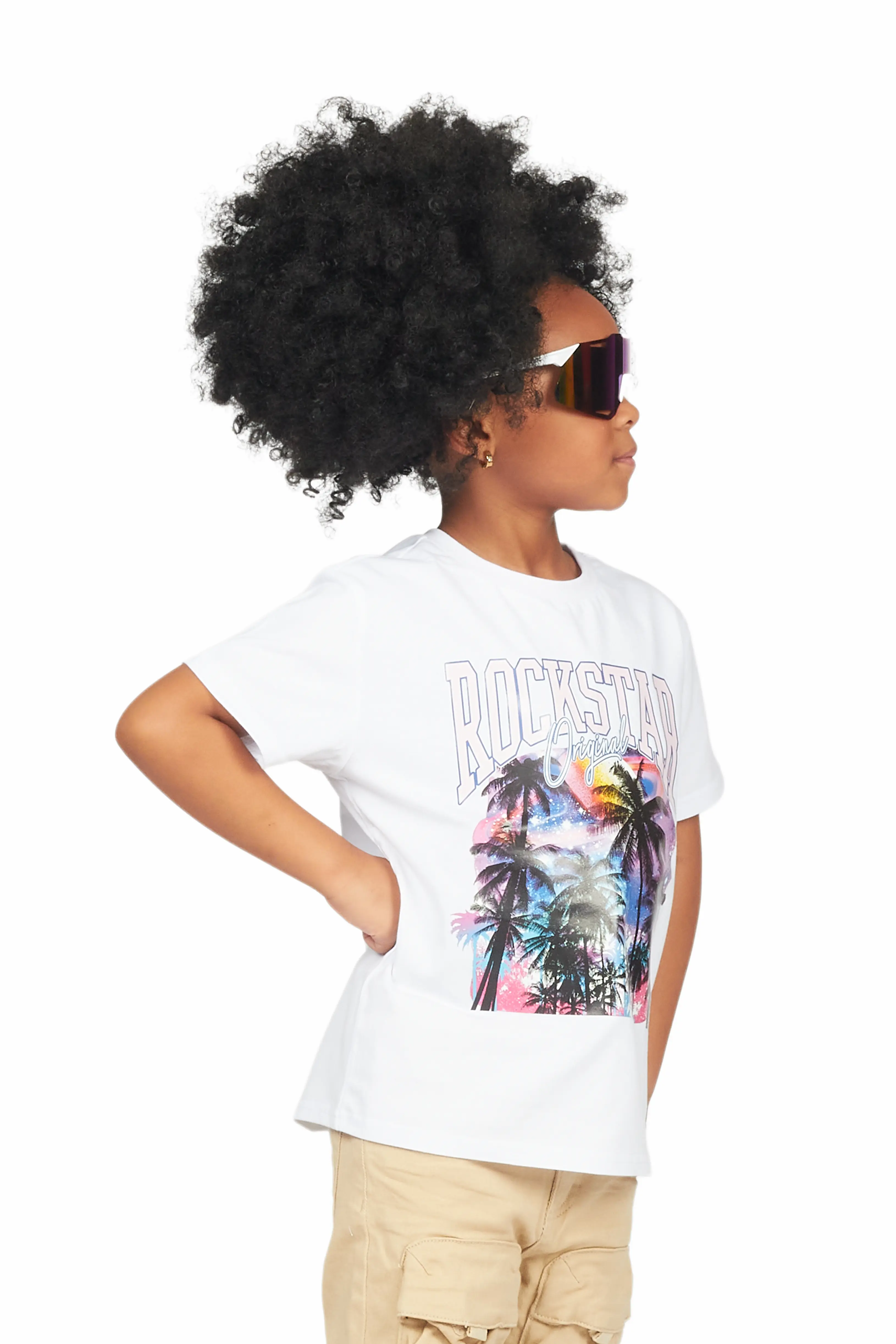Girls Sophia White Graphic T-Shirt - Image 4