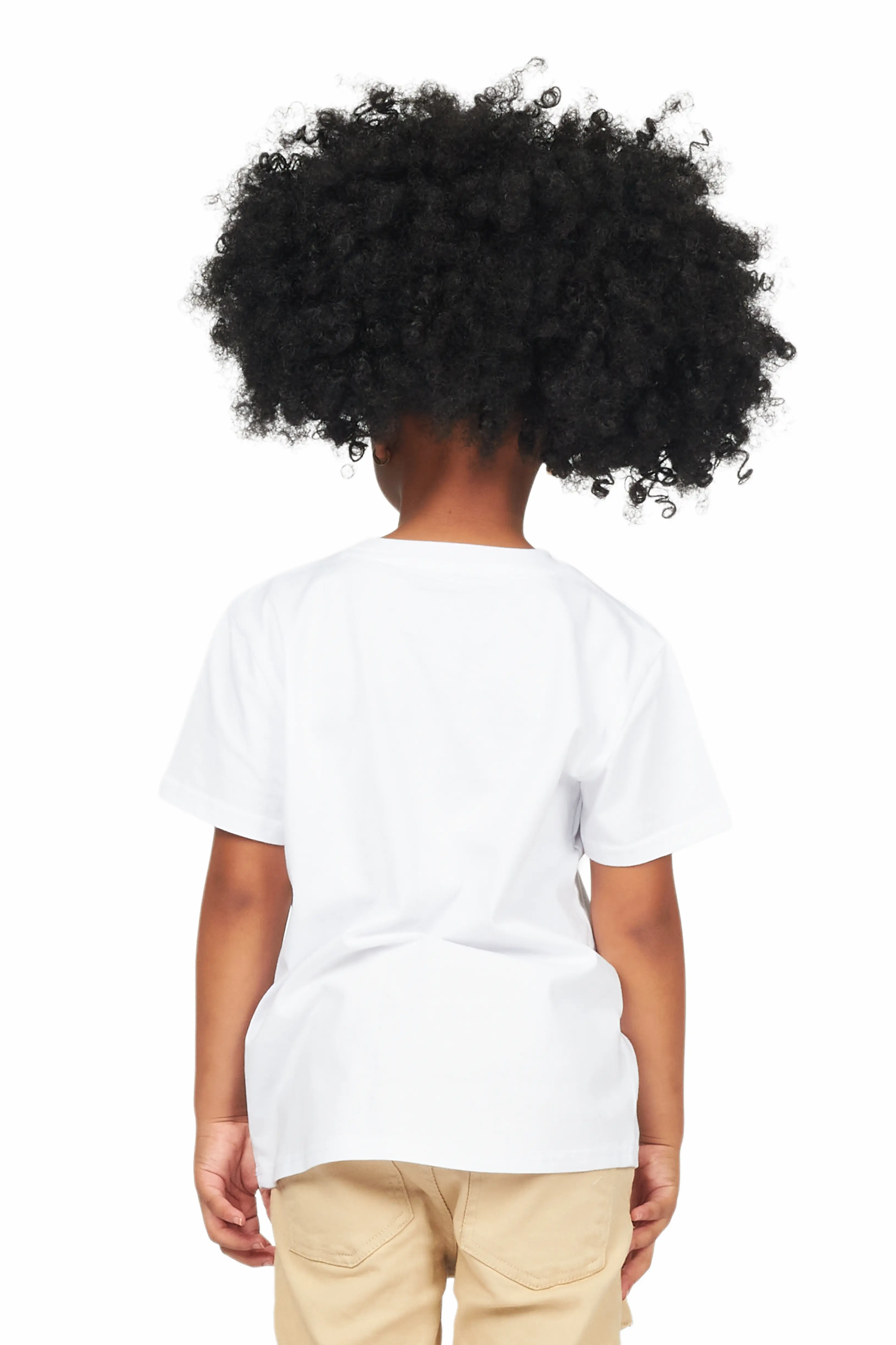 Girls Camila White Graphic T-Shirt - Image 4