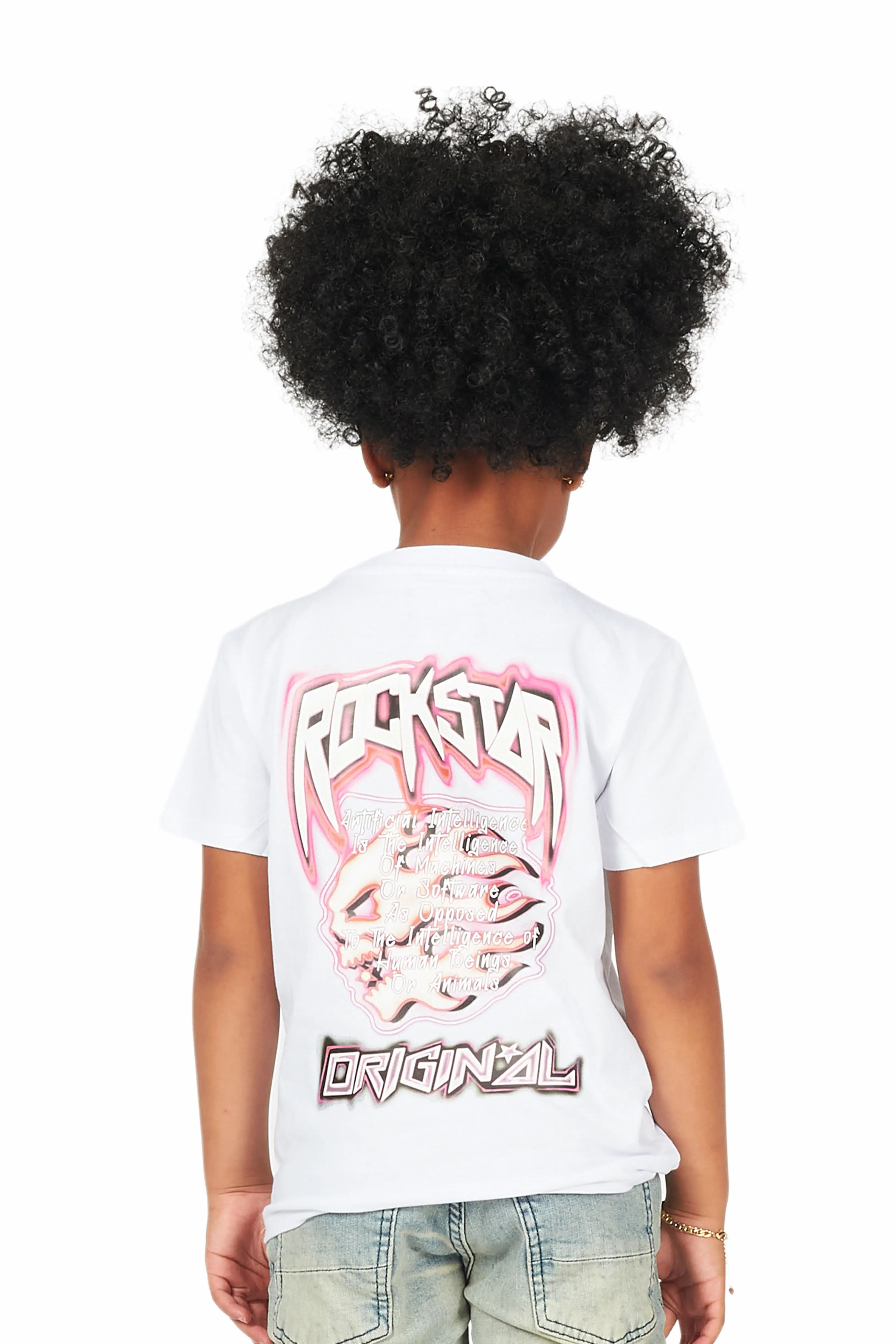 Girls Karasi White Graphic T-Shirt - Image 6