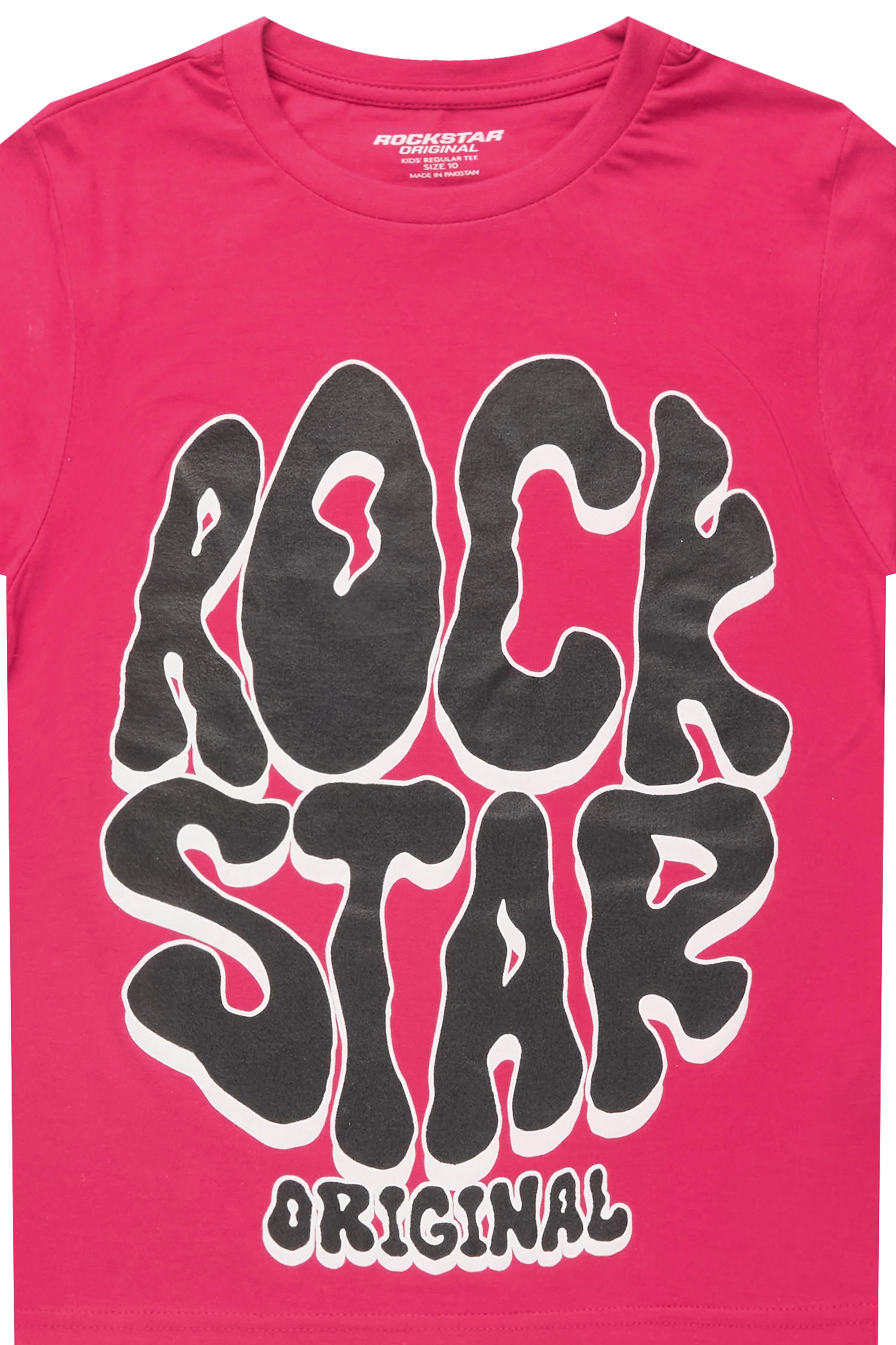 Girls Cassia Fuchsia/Black Graphic T-Shirt - Image 2