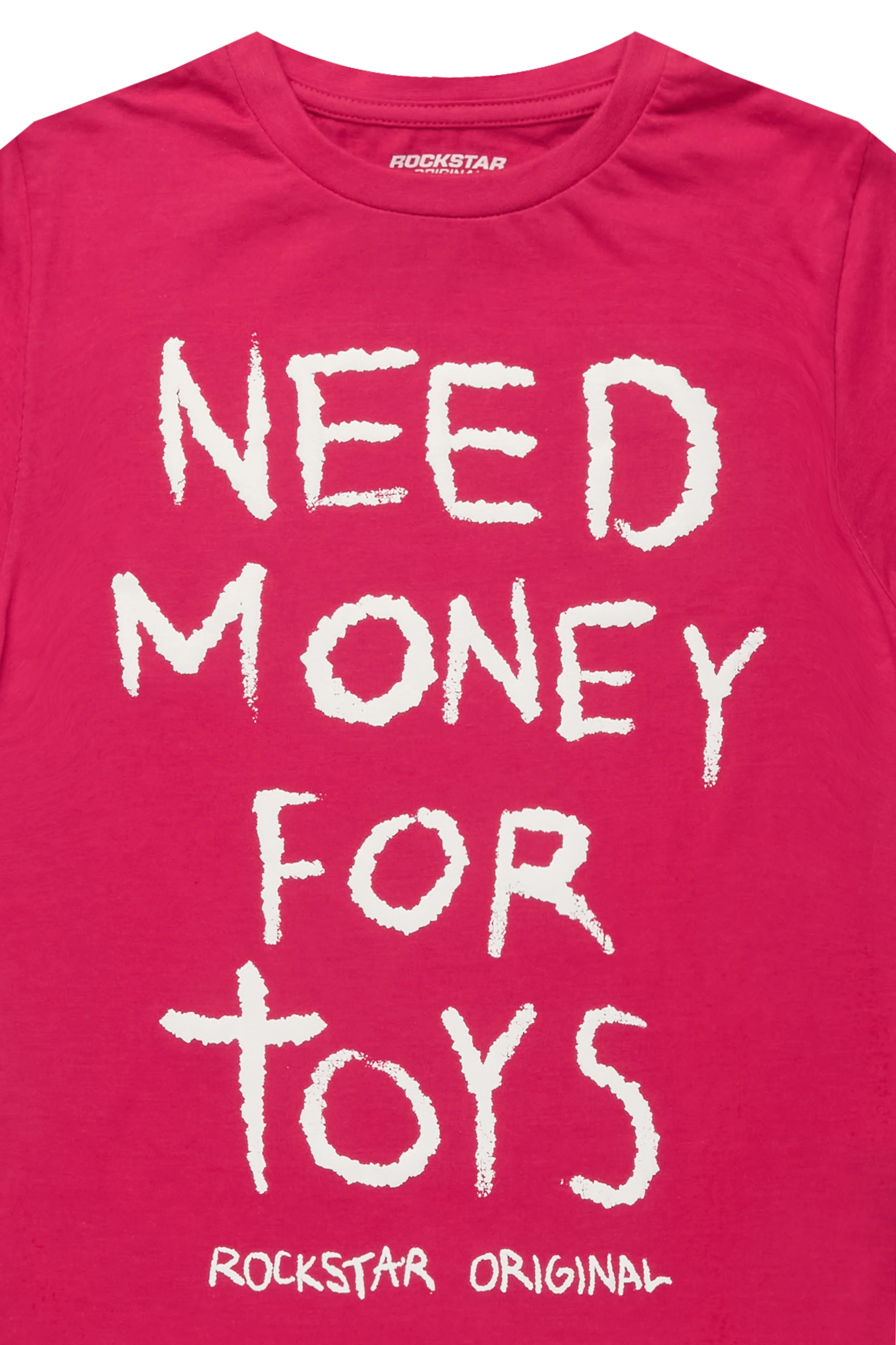 Girls M4 Toys Fuchsia/White Graphic T-Shirt - Image 2