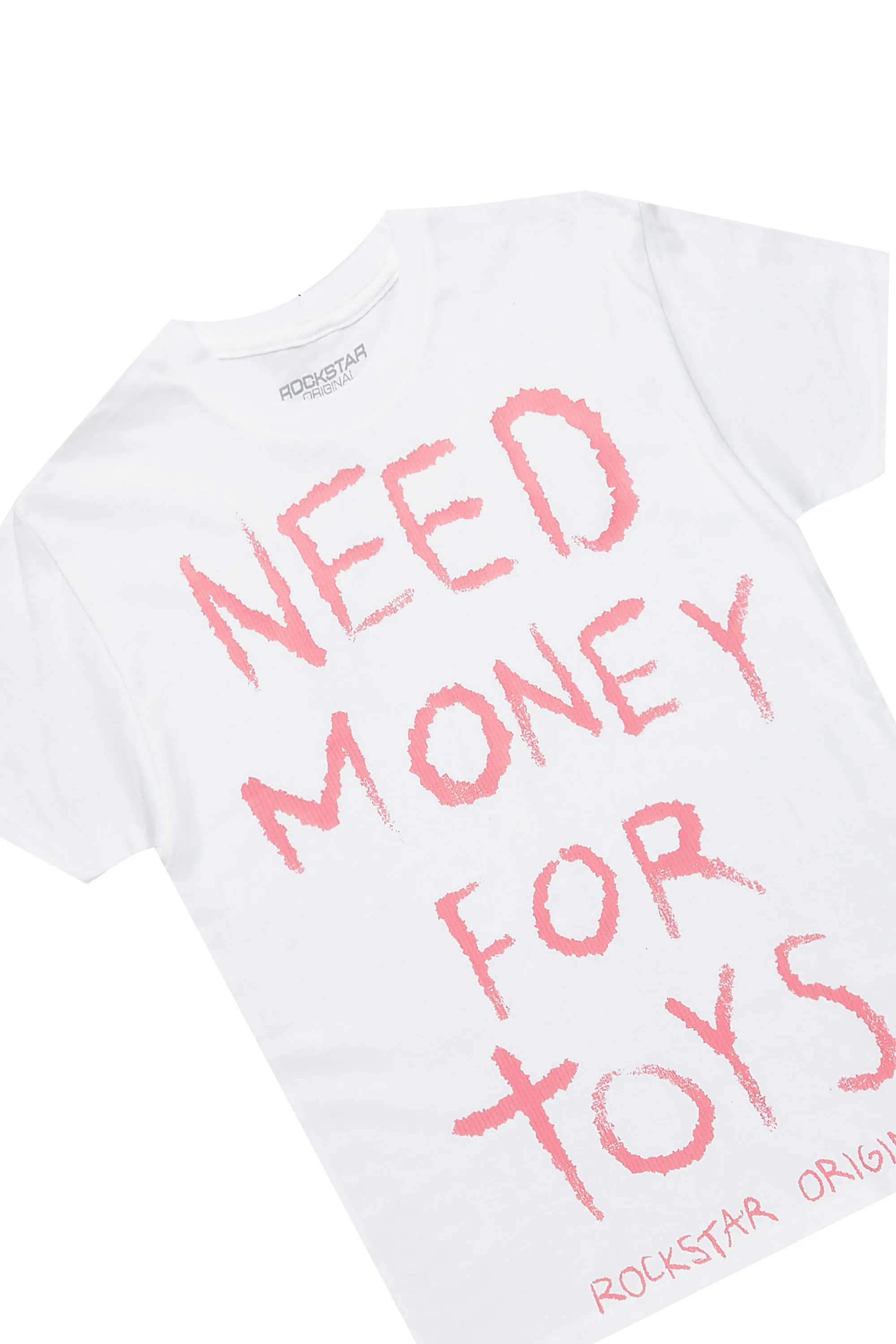 Girls M4 Toys White/Pink Graphic T-Shirt - Image 2