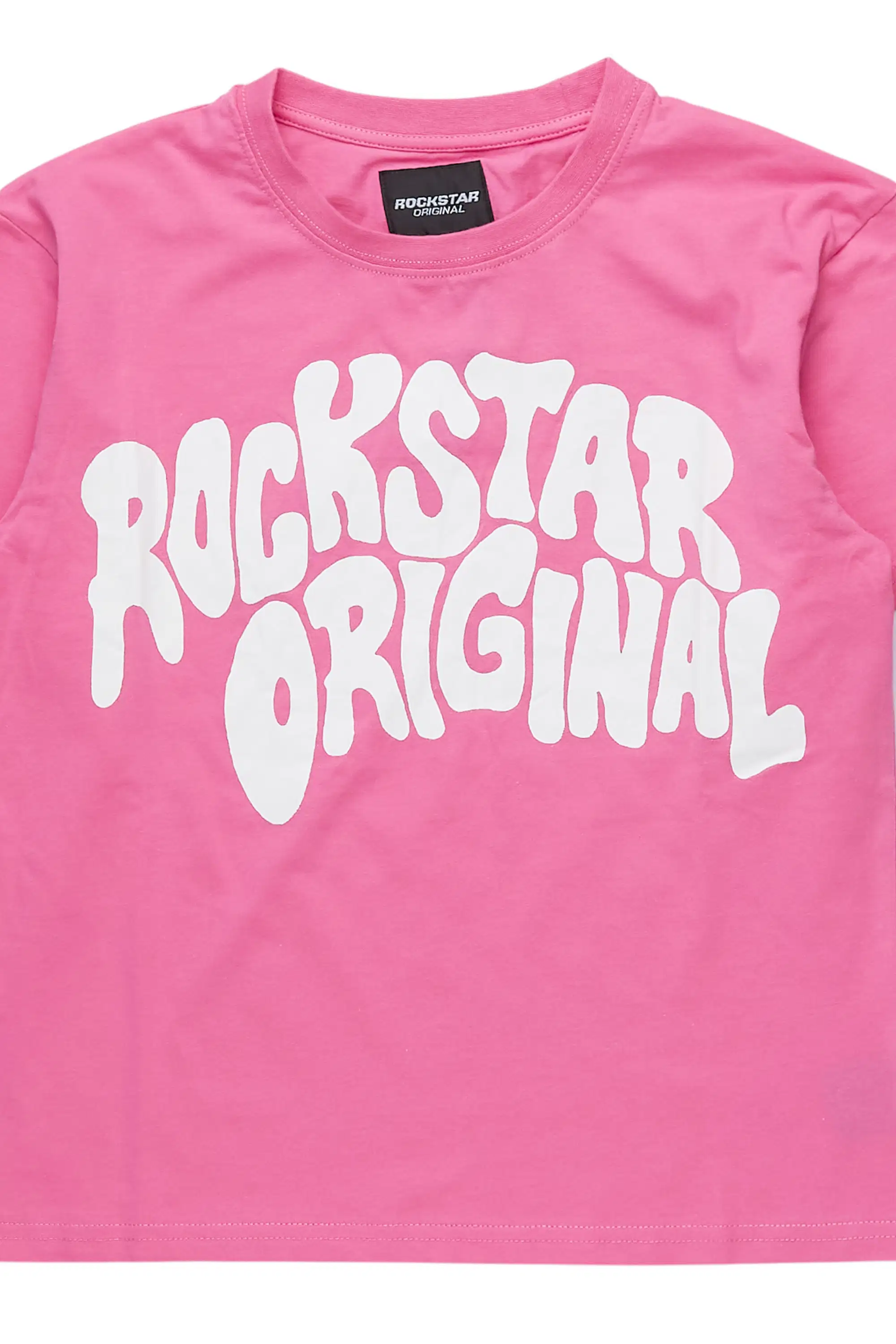 Girls Monique Pink/White Double Layer L/S Graphic T-Shirt - Image 6