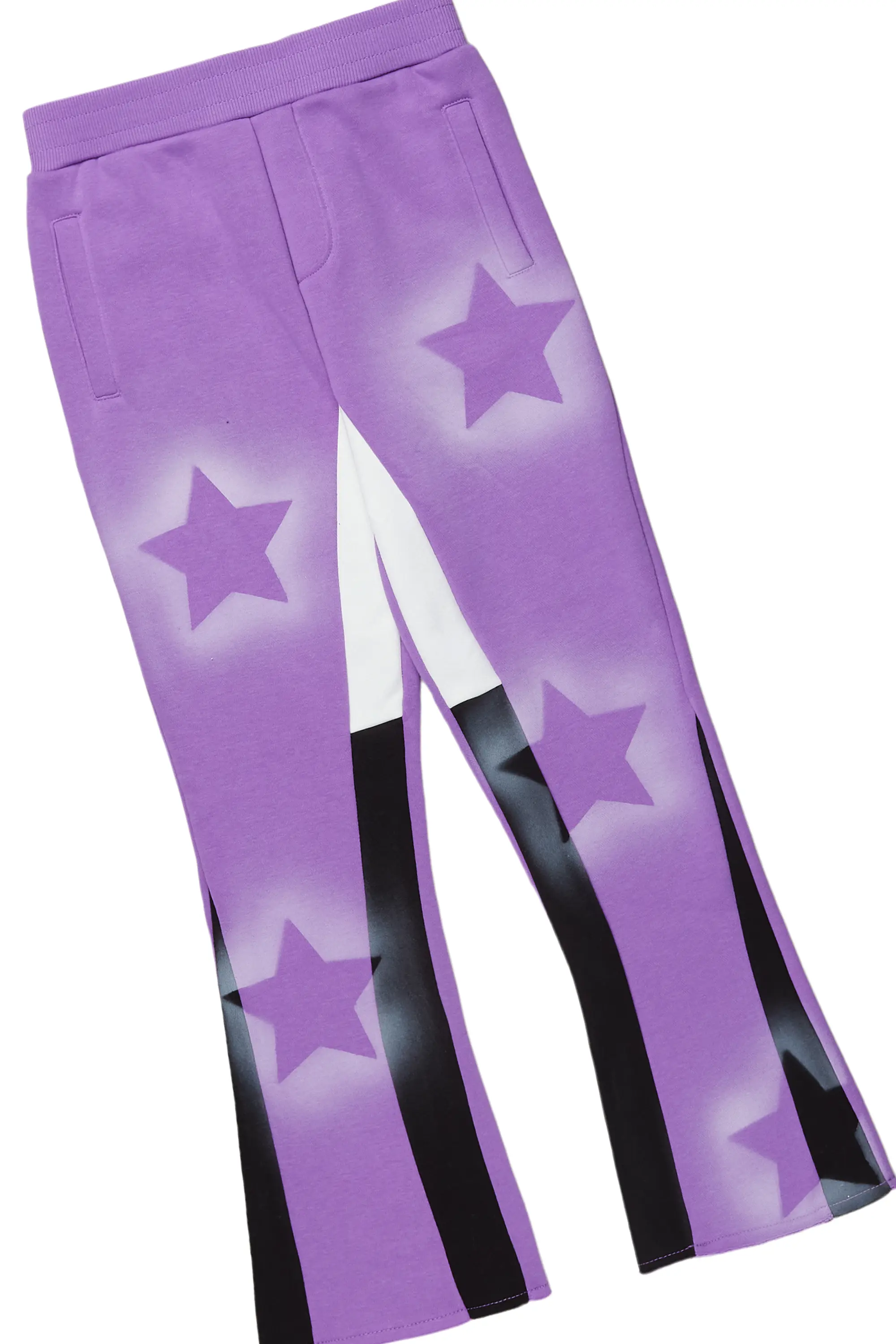 Girls Sophie Purple Stacked Pant Set - Image 8