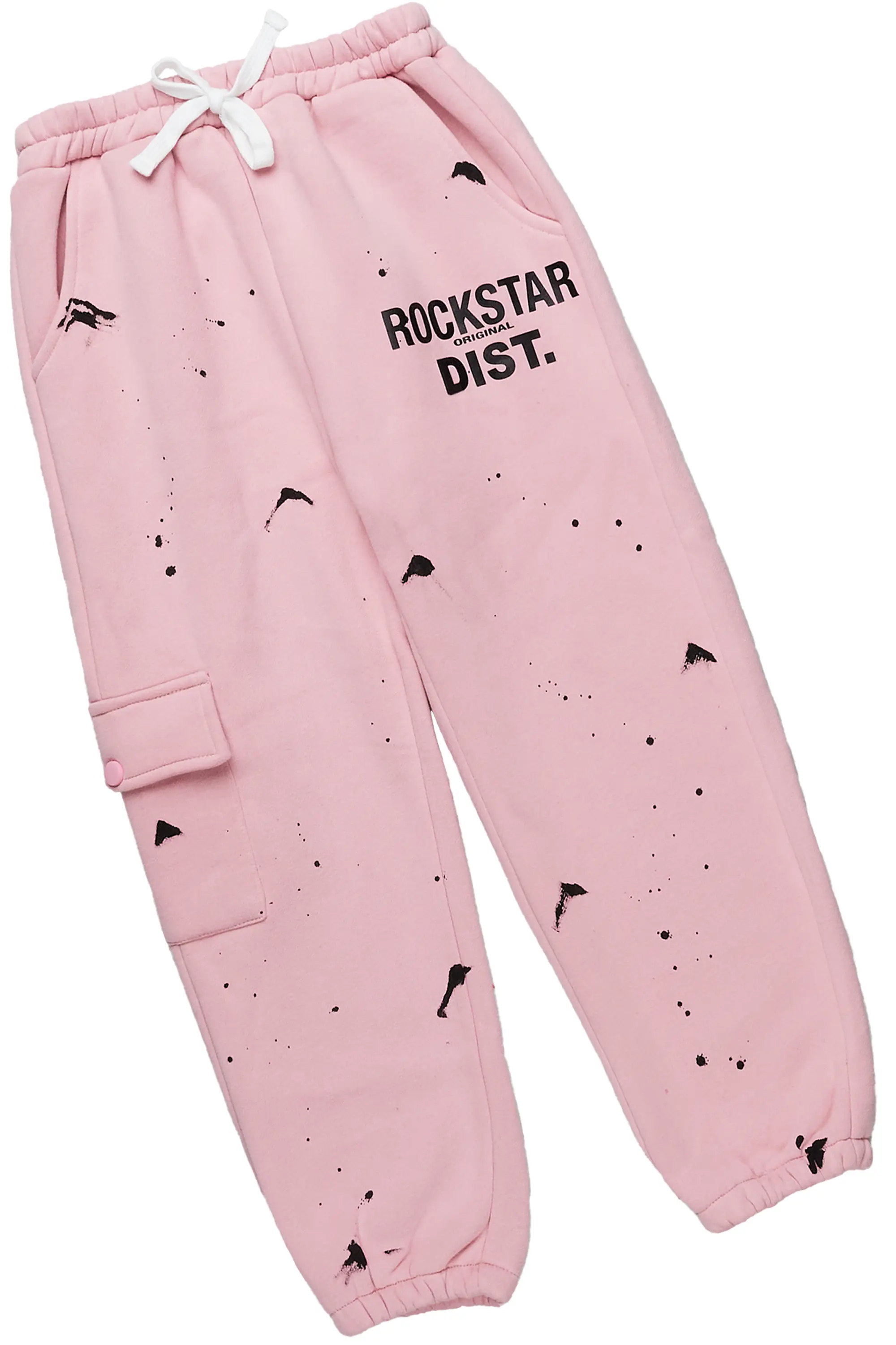 Girls Hadley Blush Zip Up Hoodie Pant Set - Image 6