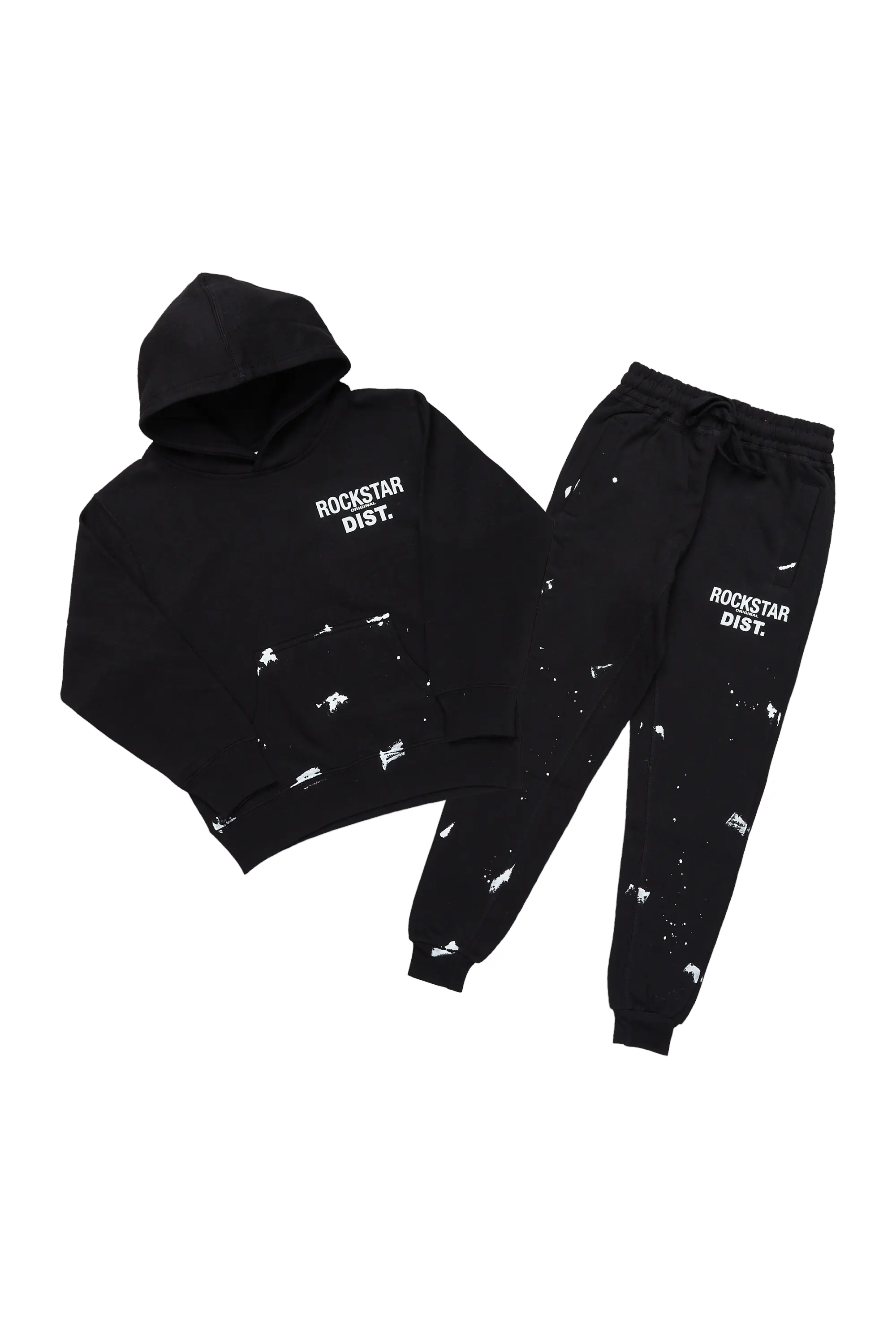 Girls Raffie Black Hoodie Jogger Set - Image 2