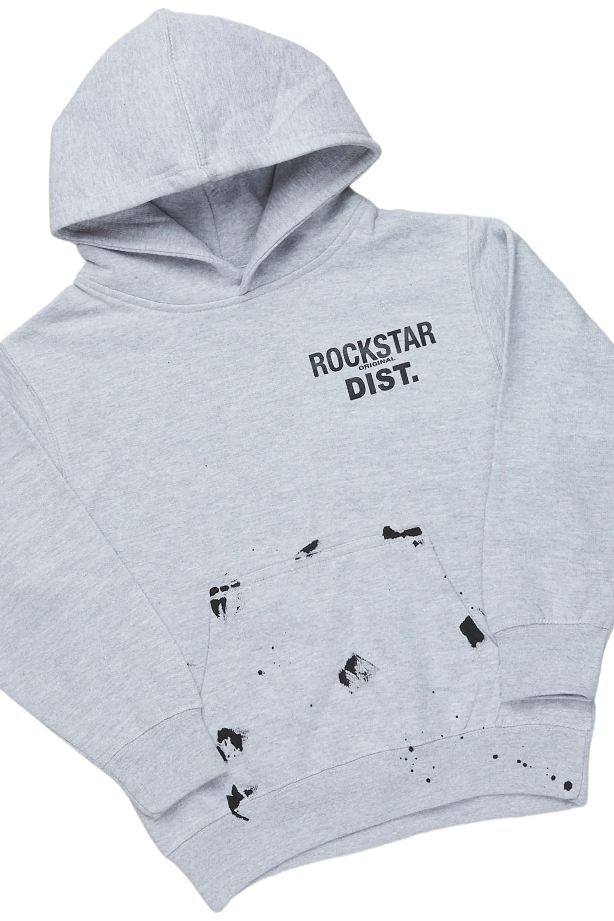 Girls Raffie Heather Grey Hoodie Jogger Set - Image 7