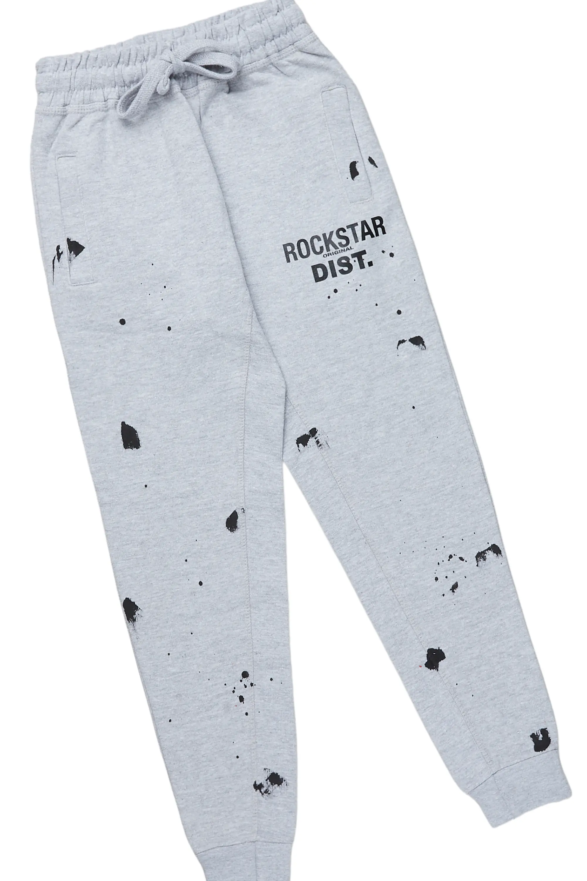Girls Raffie Heather Grey Hoodie Jogger Set - Image 8
