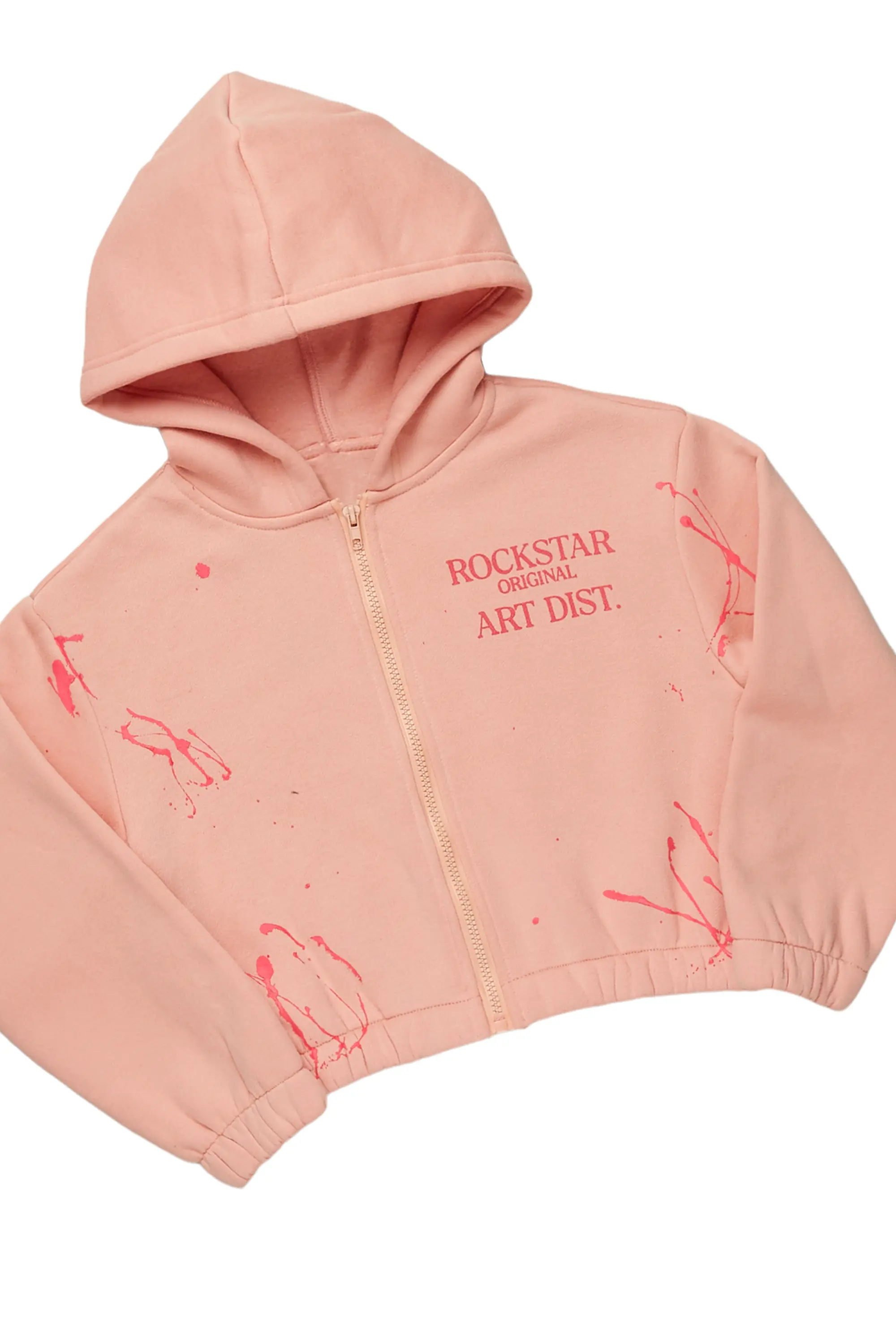 Girls Bass Blush Zip Up Hoodie Pant Set - Image 7