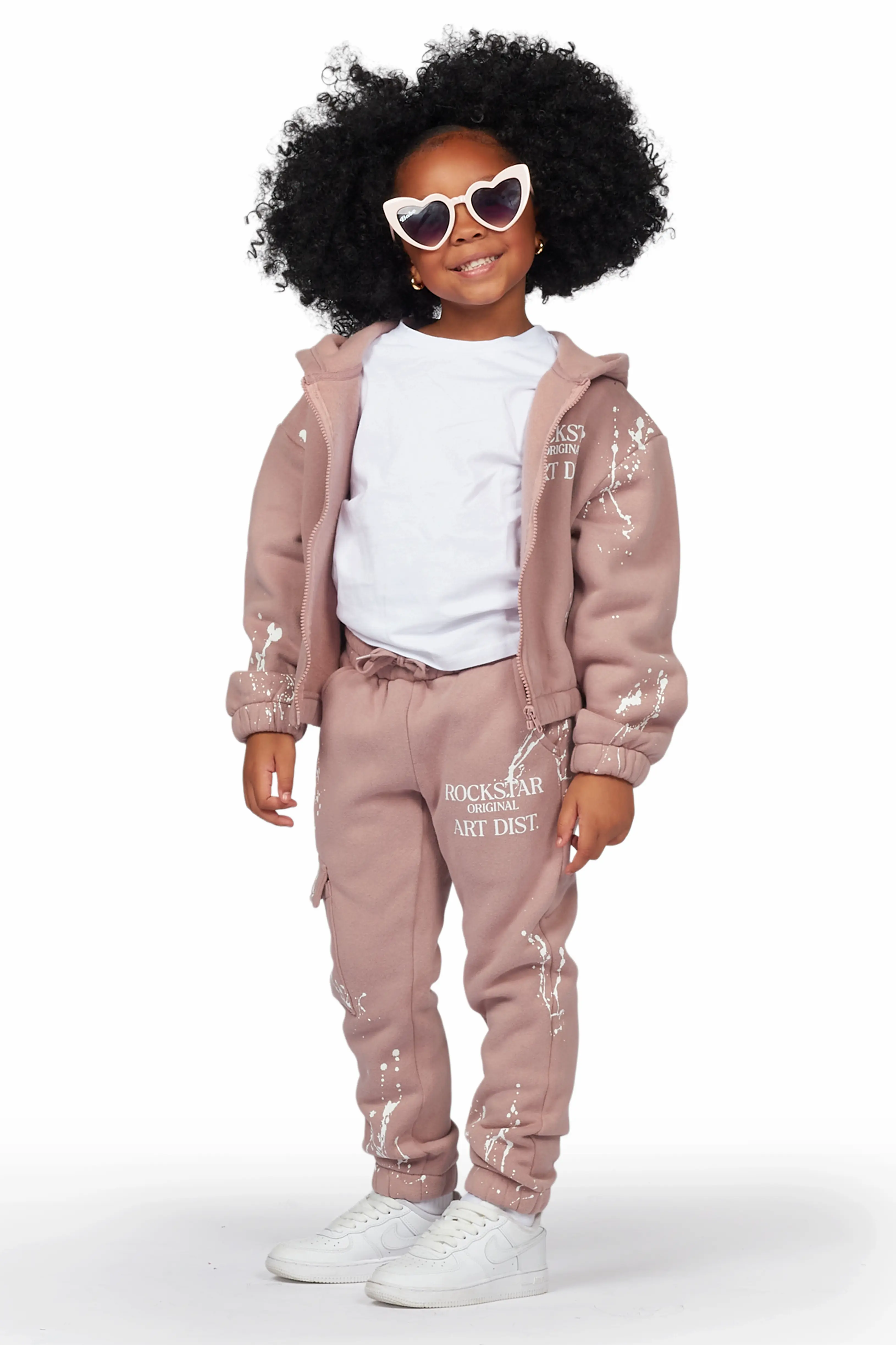 Girls Bass Lilac  Zip Up Hoodie Pant Set - Image 6