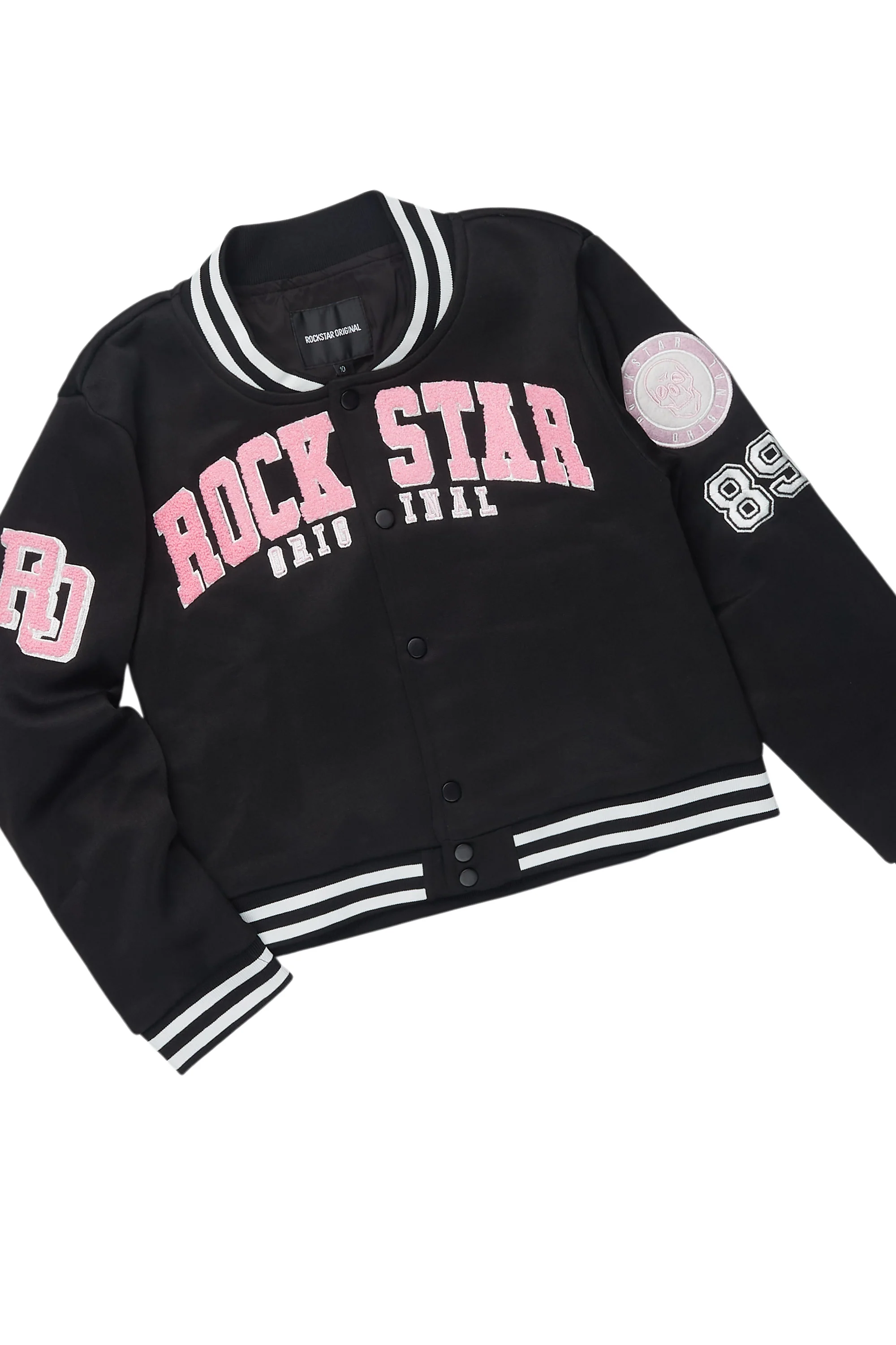 Girls Esmeralda Black Fleece Super Stacked Flare Track Set - Image 2