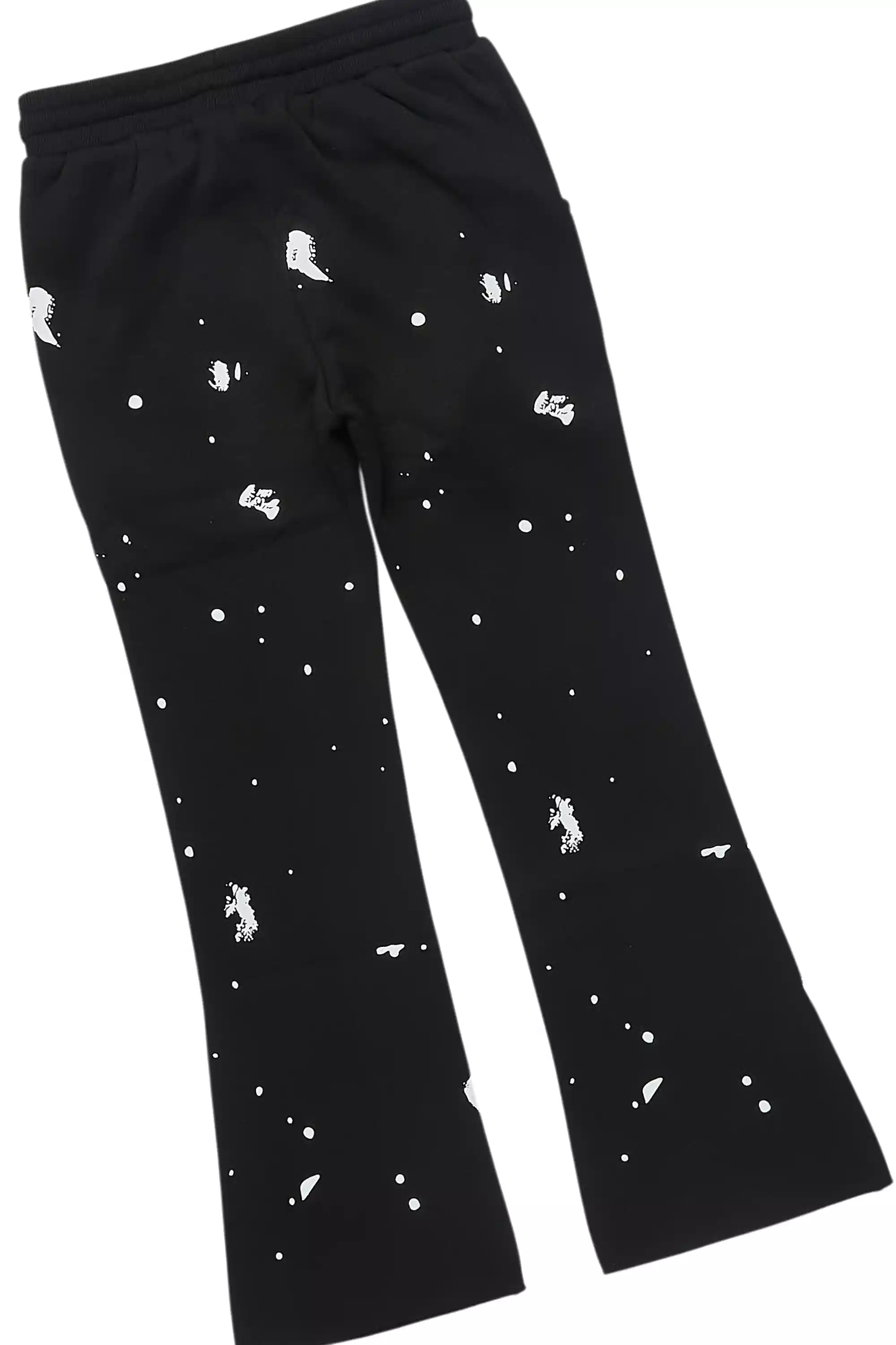 Girls Halloway Black Zip Up Stacked Flare Track Set - Image 5