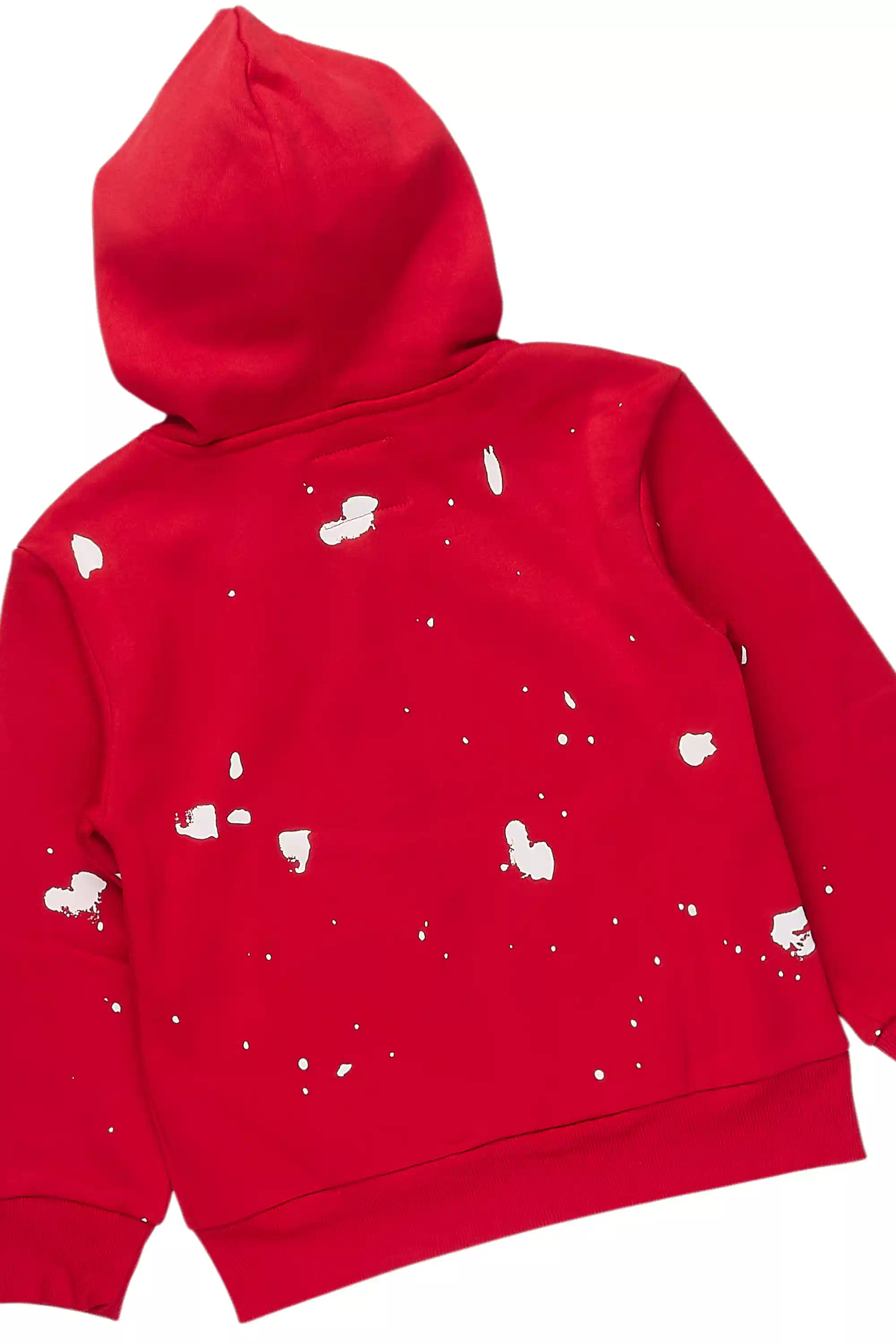 Girls Halloway Red Zip Up Stacked Flare Track Set - Image 3