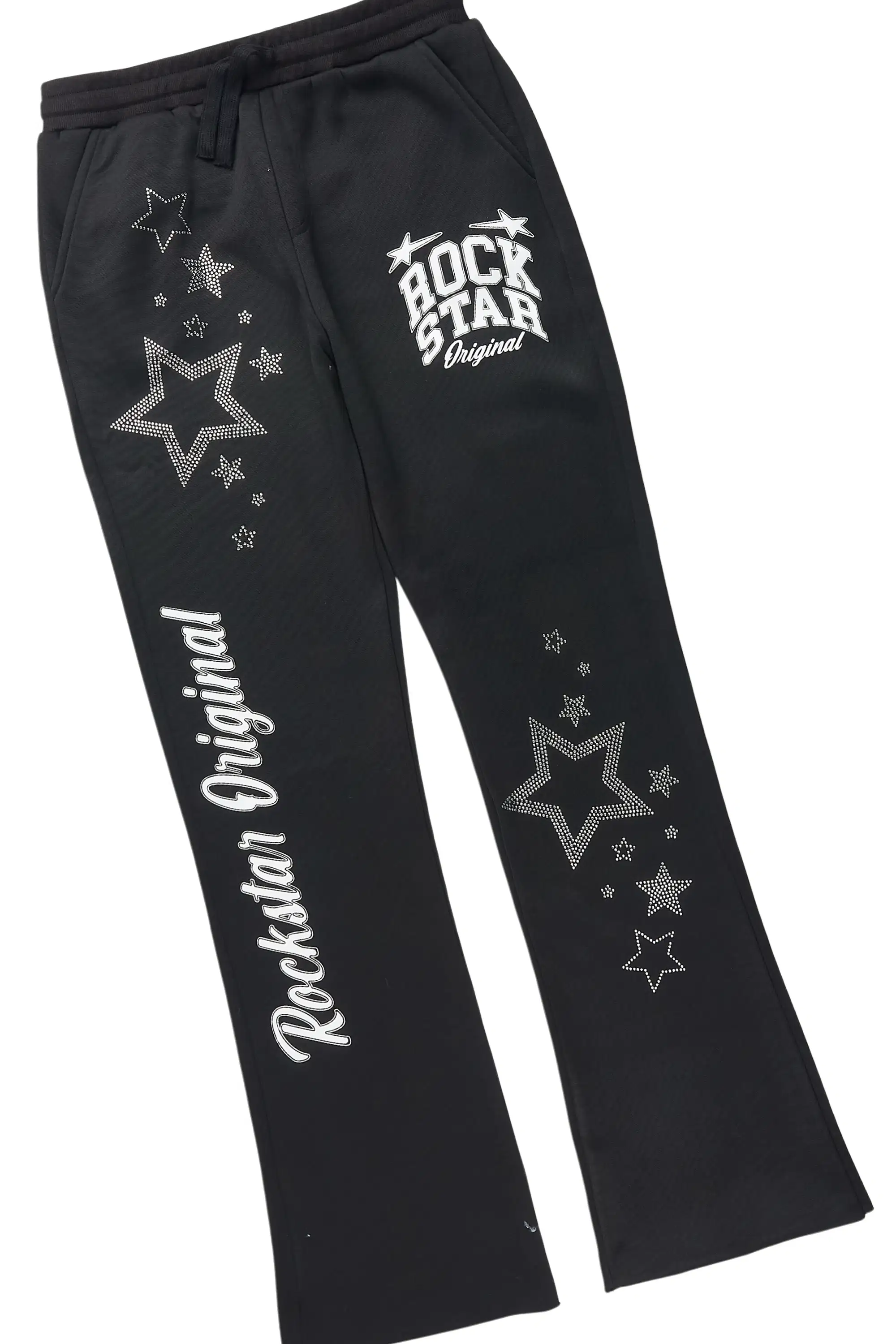 Girls Flaveya Black Rhinestone Stacked Track Set - Image 3