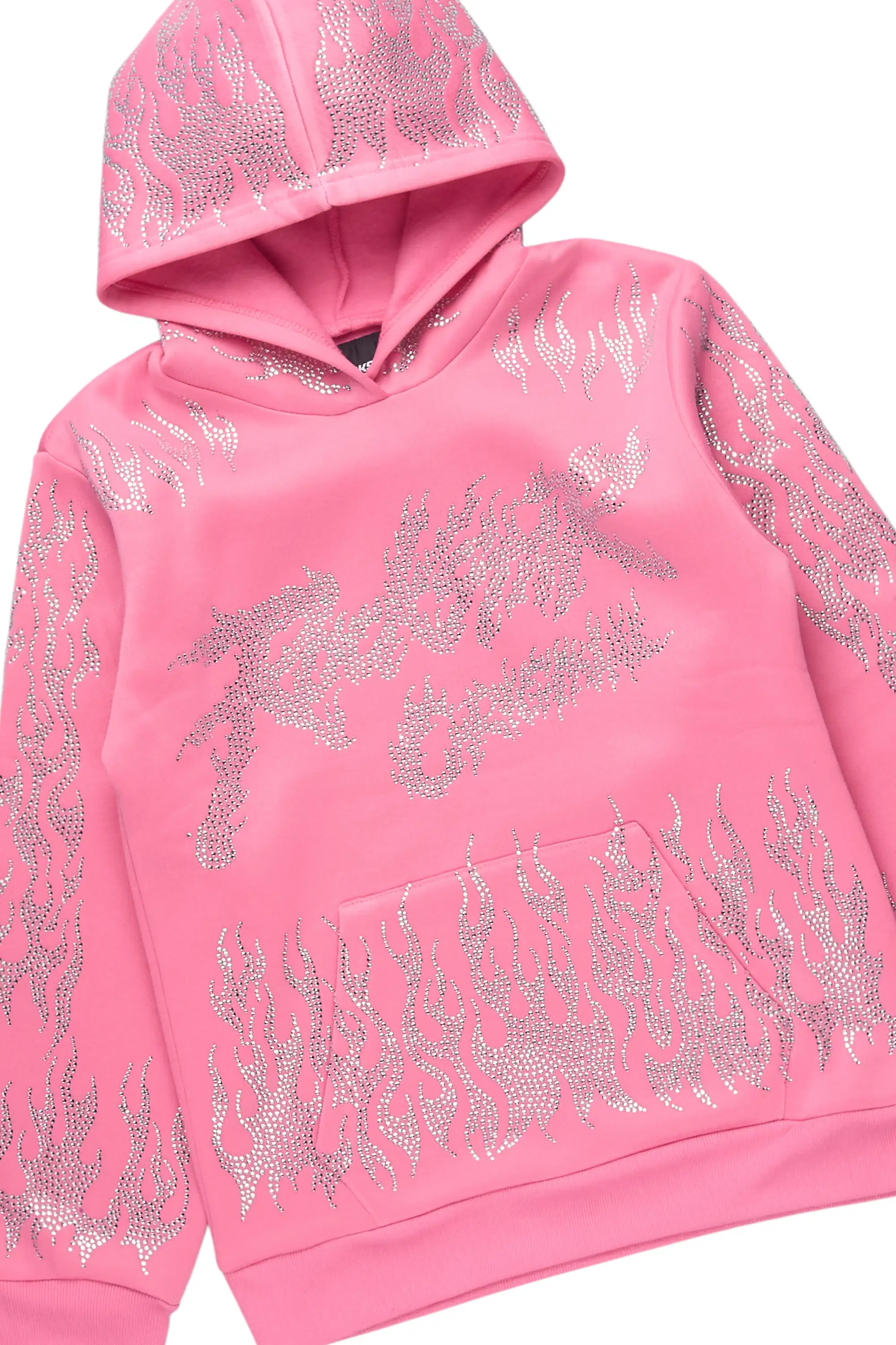 Girls Alaena 2.0 Pink Rhinestone Stacked Track Set - Image 7