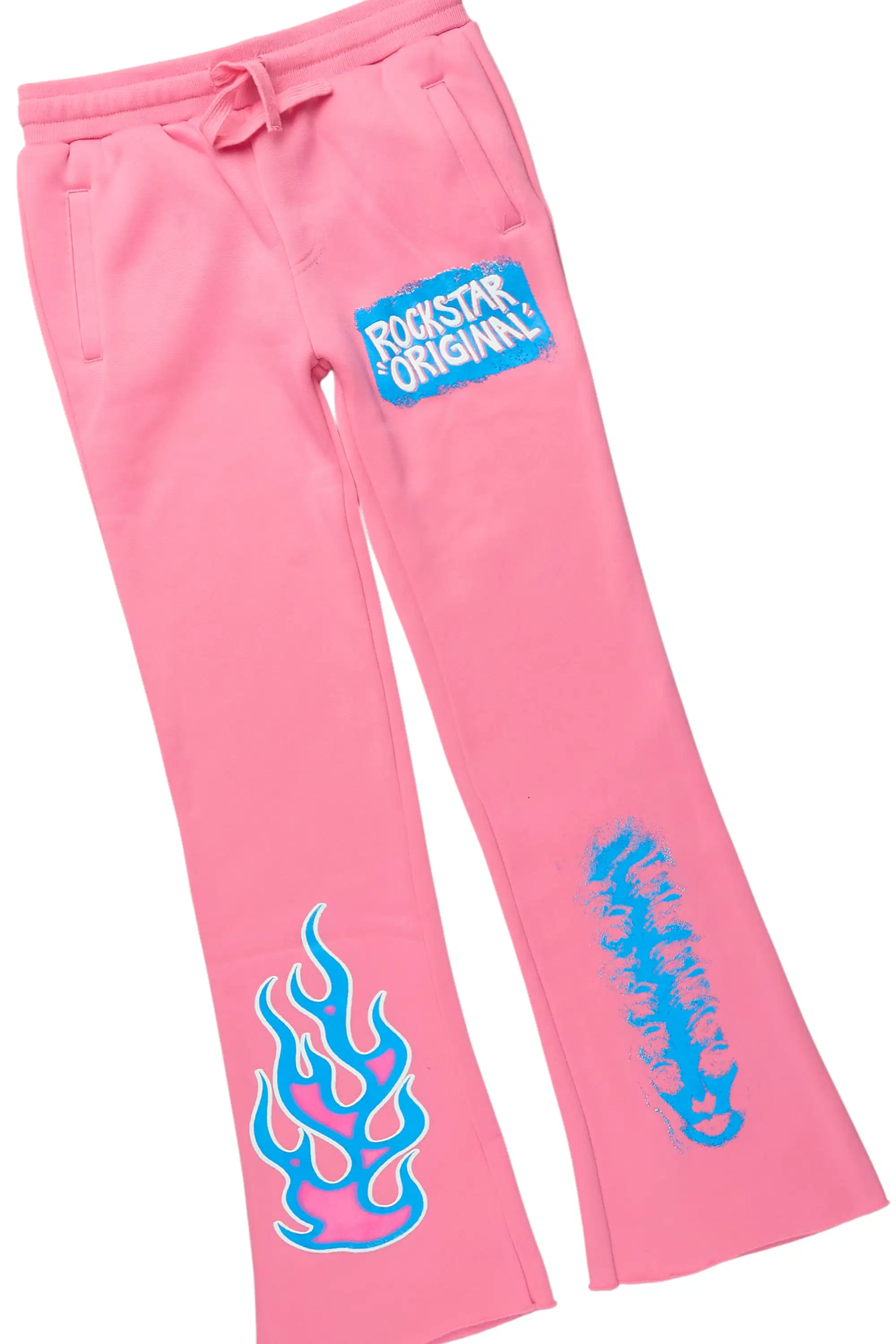 Girls Bridgette 2.0 Bubblegum Hoodie/Stacked Flare Track Set - Image 3