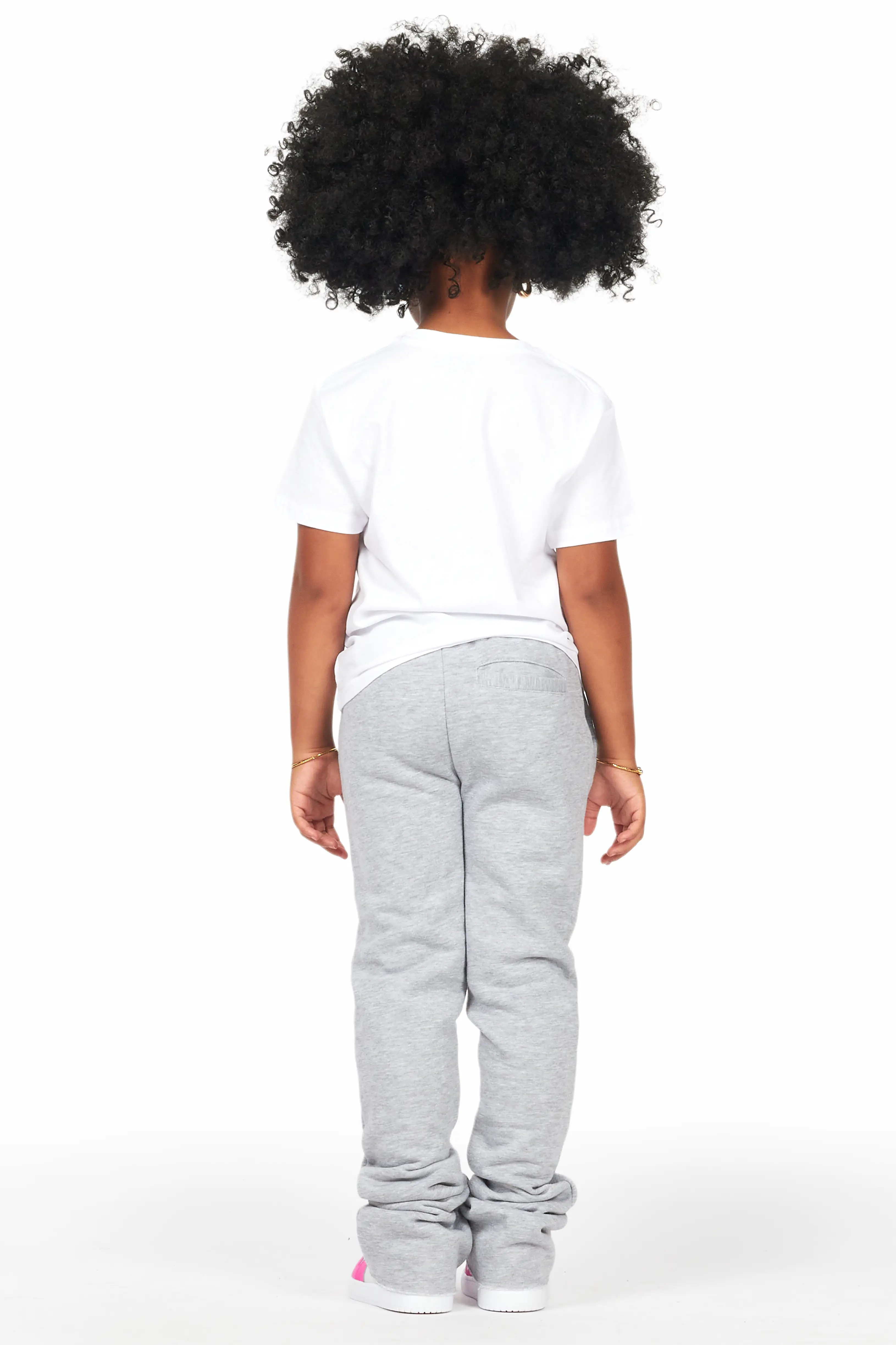 Girls Mia White/Grey T-Shirt Super Stacked Set - Image 5