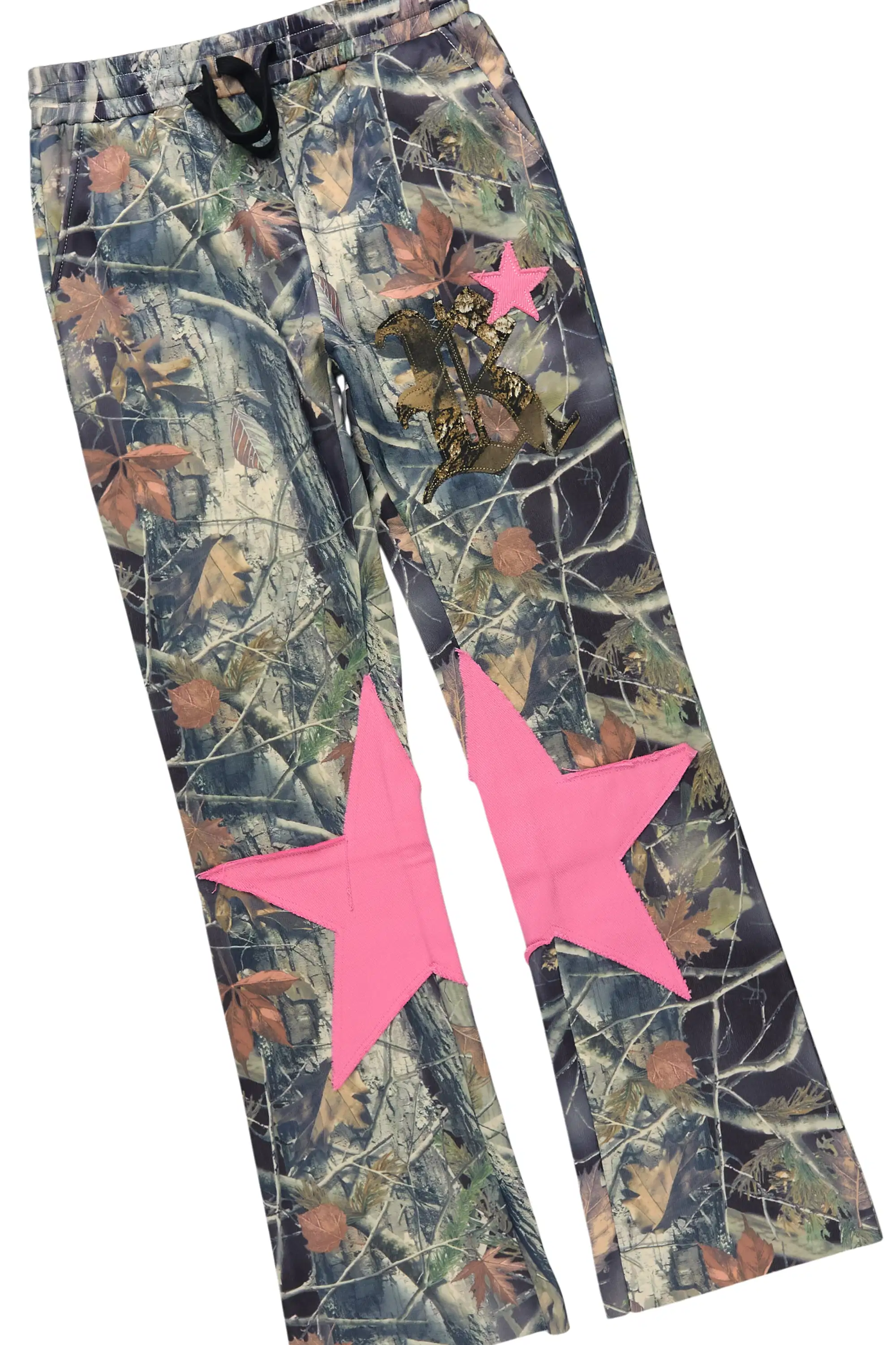 Girls Delgera White/Camo Long Sleeve T-Shirt Track Set - Image 7