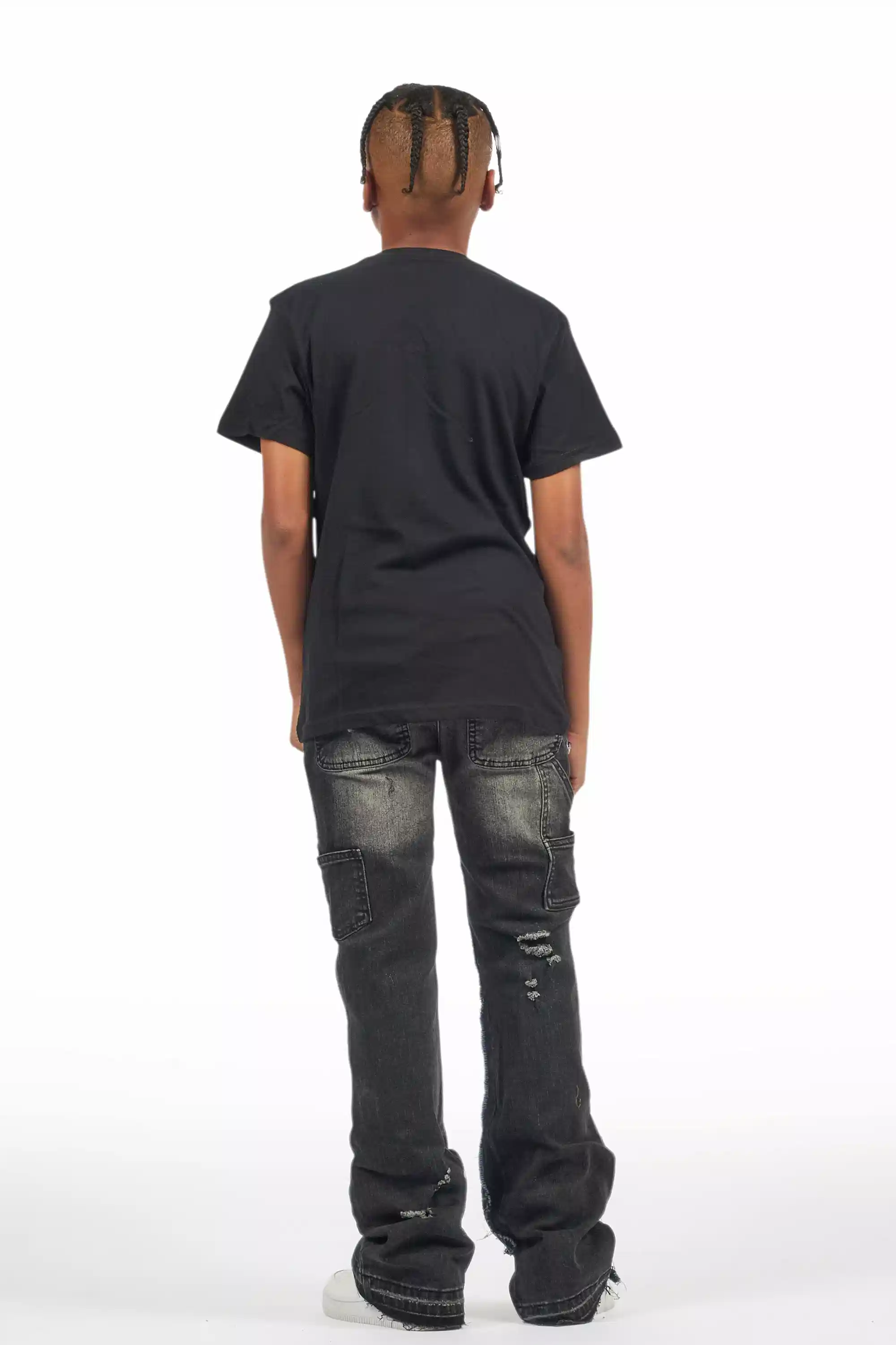 Boys Yanis Black Baggy Fit Jean - Image 5