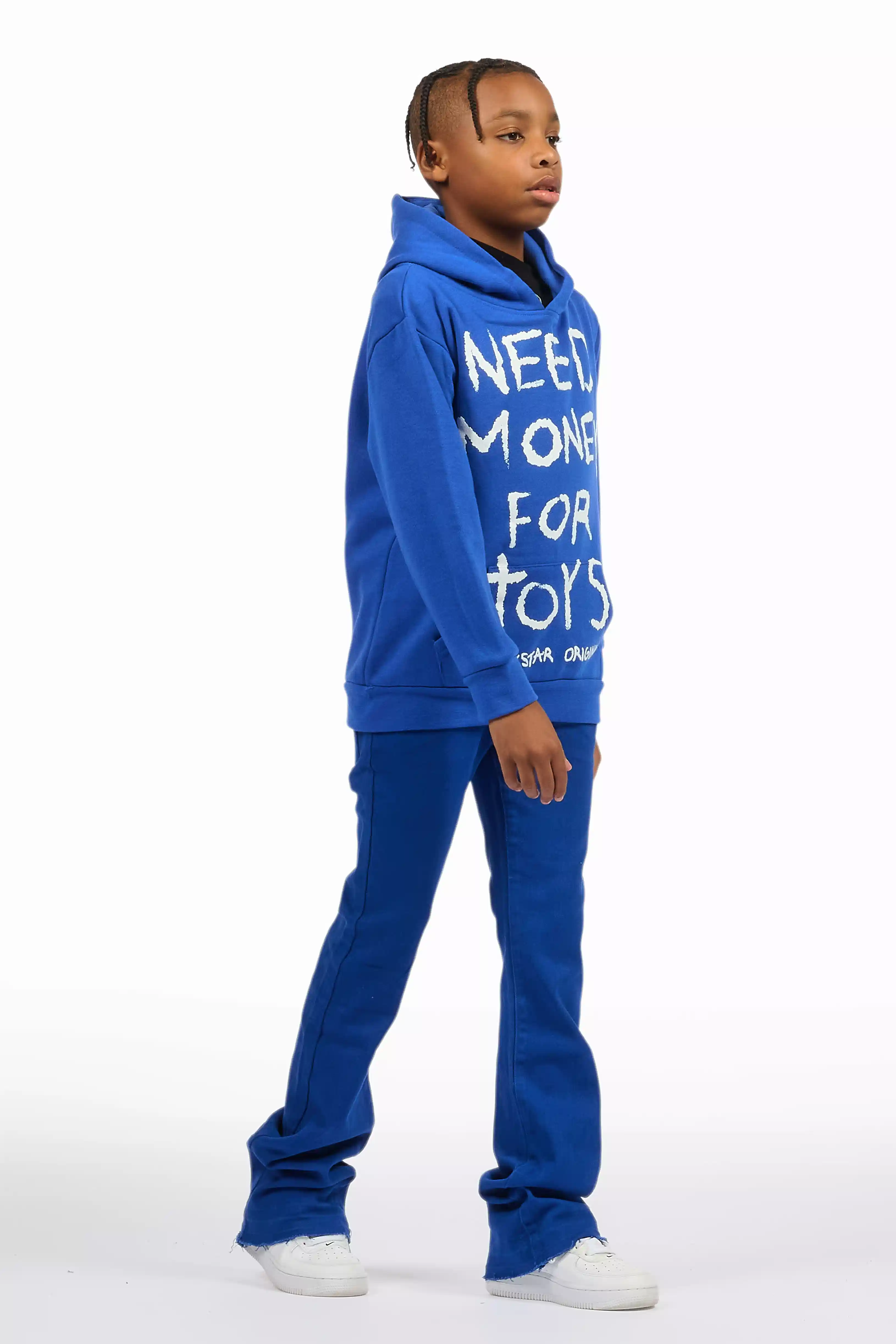Boys Dag Royal Blue Stacked Flare Jean - Image 4