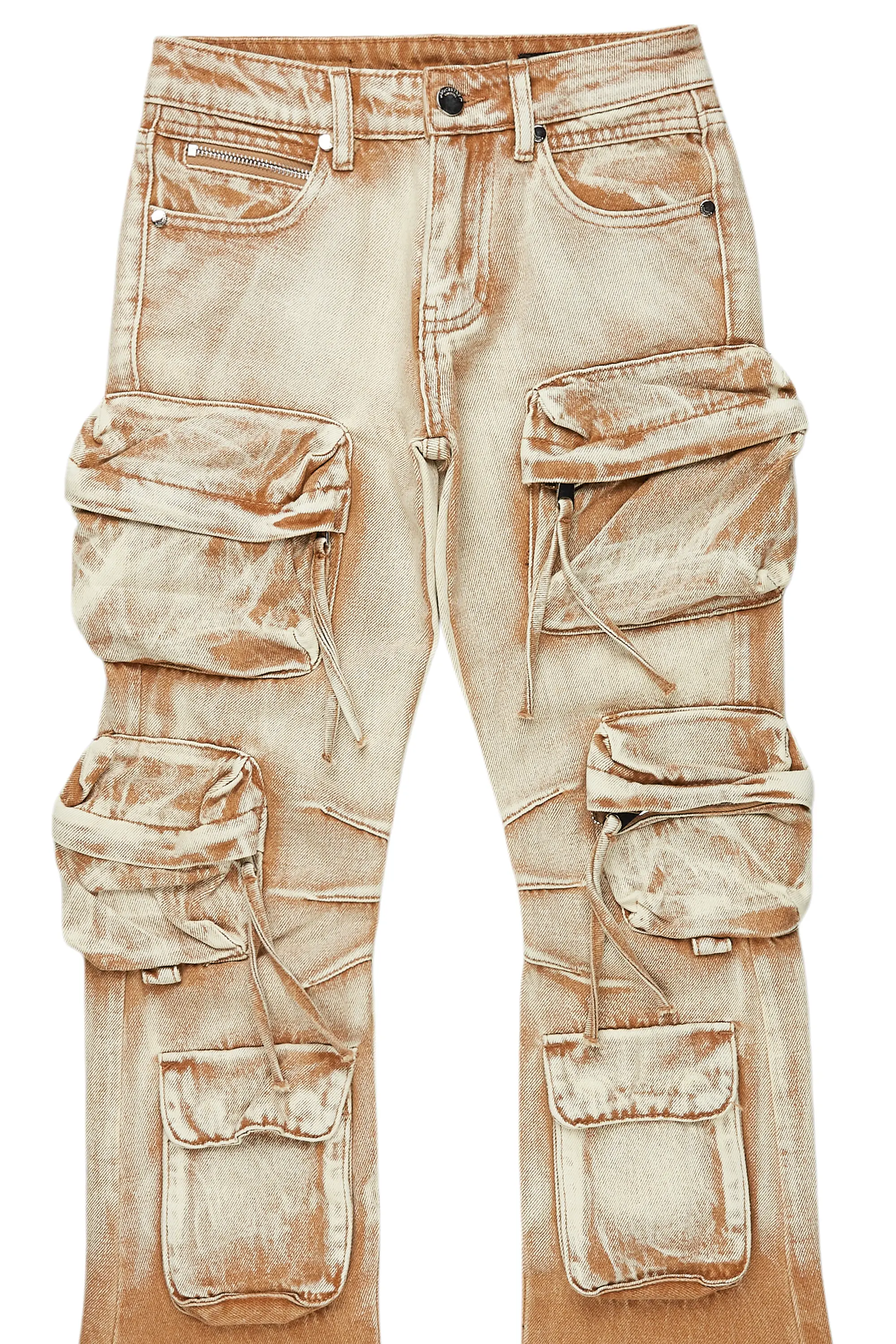 Boys Lenz Beige Baggy Fit Jean - Image 2