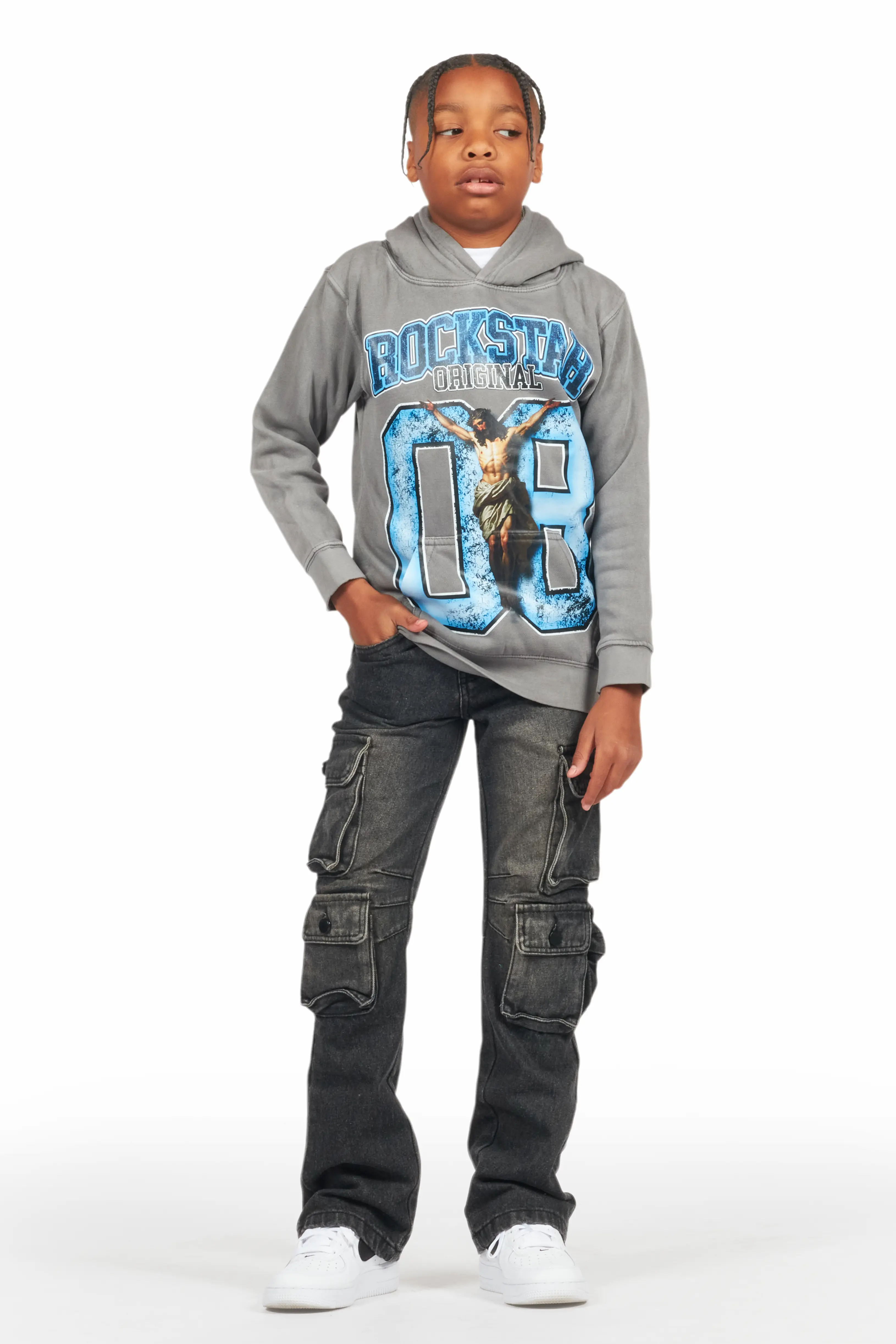 Boys Cortie Black Baggy Fit Jean - Image 3