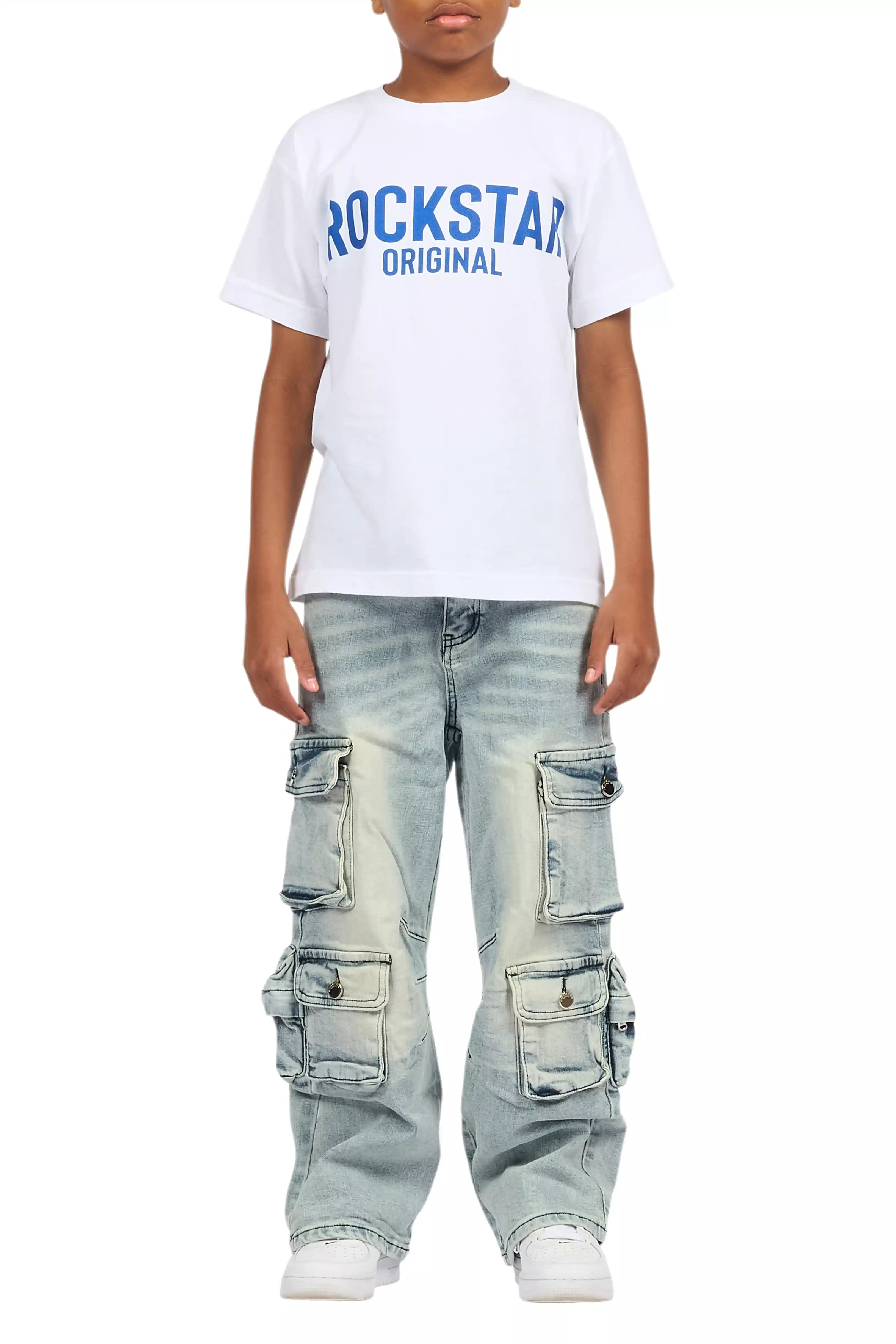 Boys Cortie Blue Baggy Fit Jean - Image 10